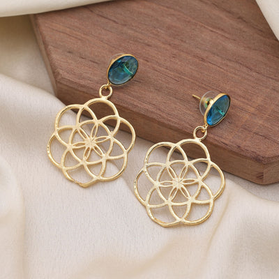 Sky Blue Color Amrapali Earrings Crafted For Festive And Cultural Occasions