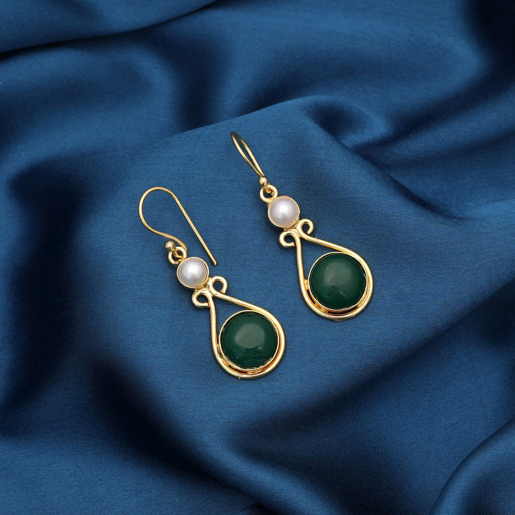 Green Color Amrapali Earrings Traditional Ethnic Jewelry