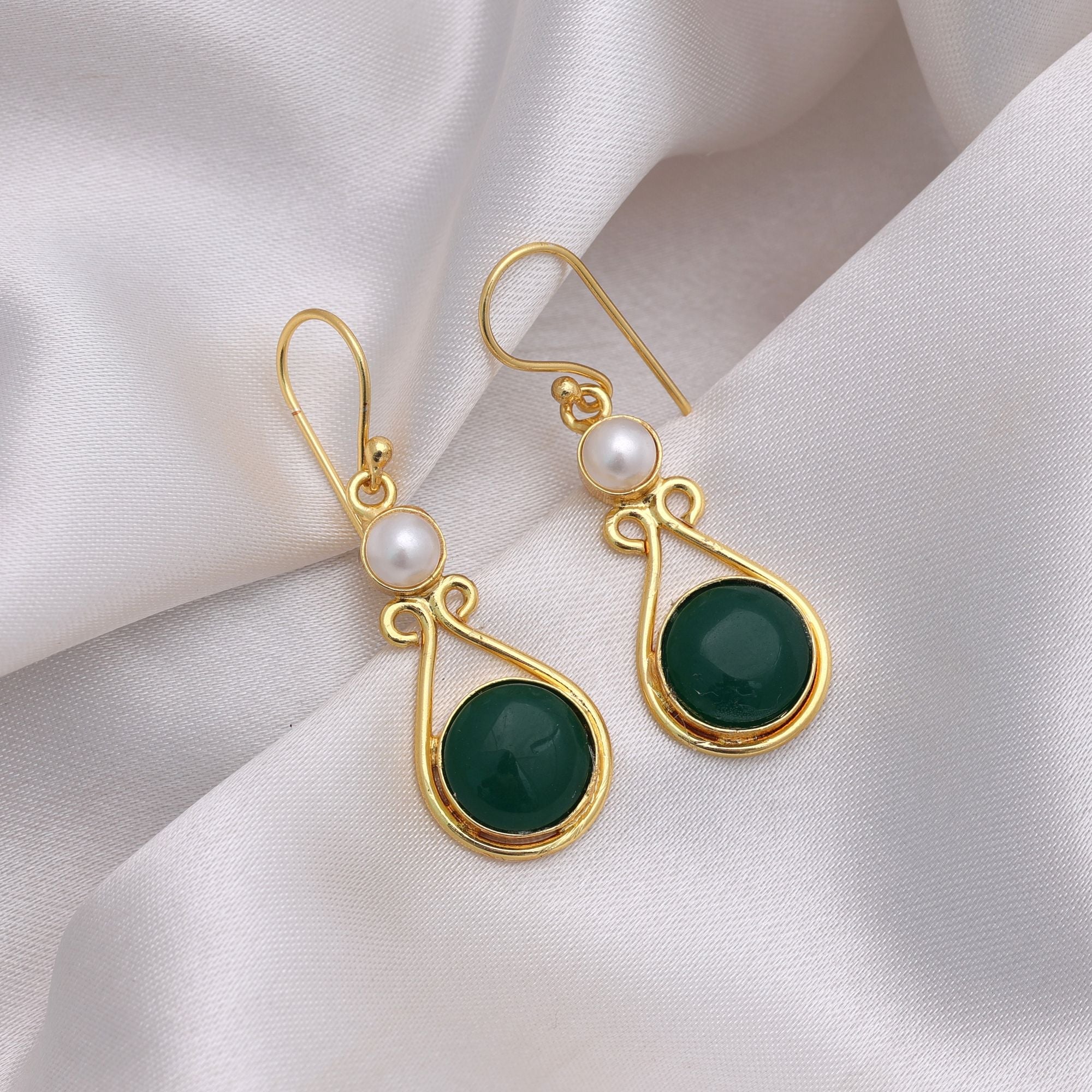 Green Color Amrapali Earrings Traditional Ethnic Jewelry
