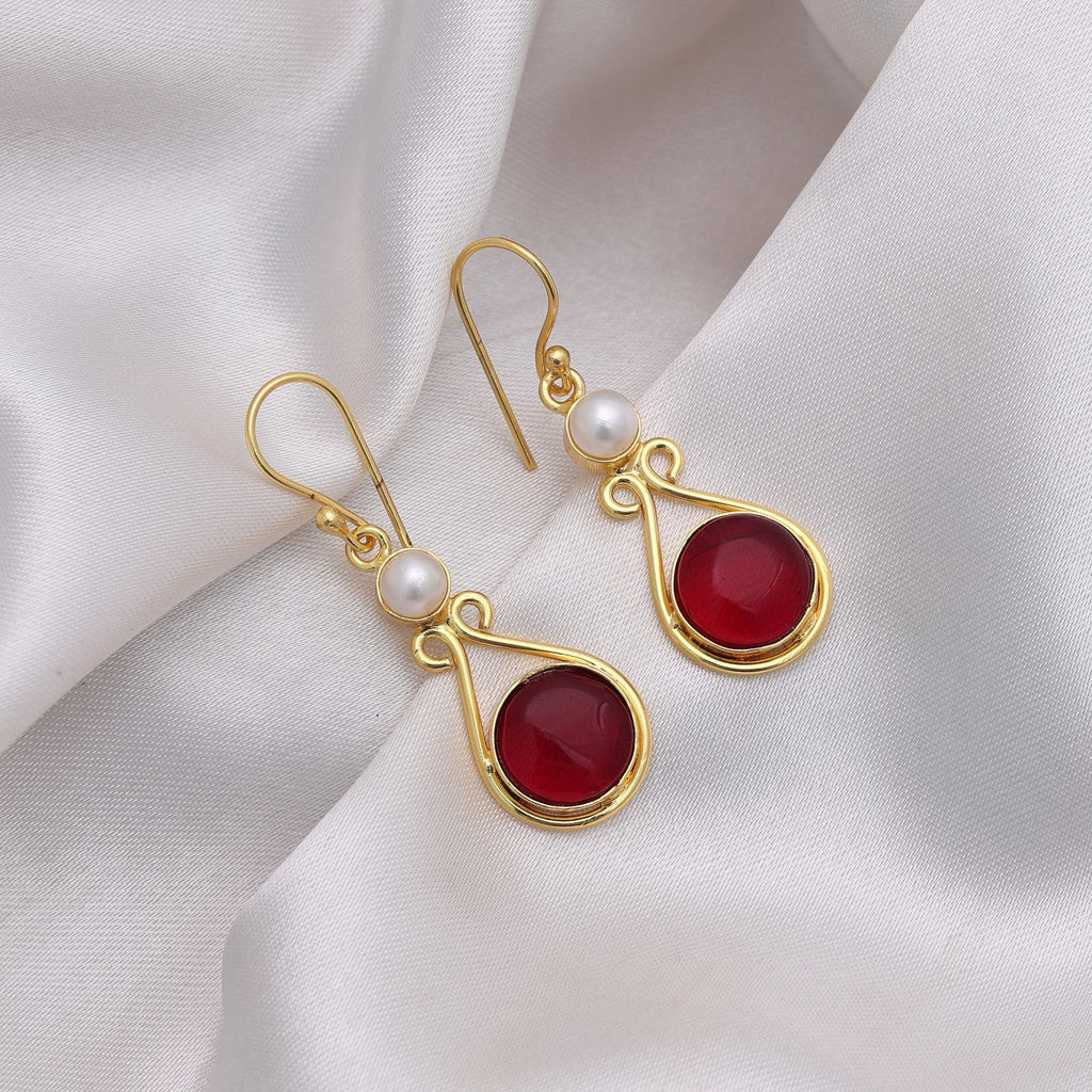 Maroon Color Amrapali Earrings Wedding Party Wear Design