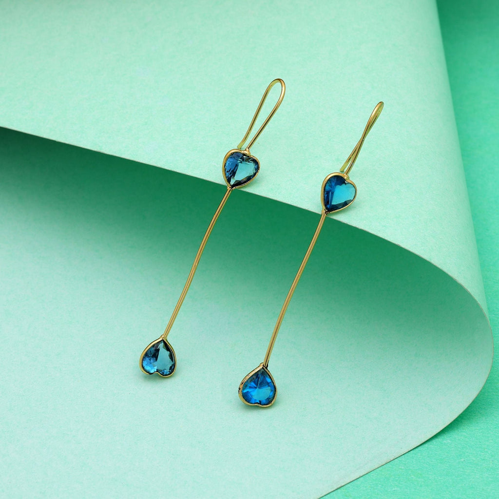 Turquoise Blue Color Amrapali Earrings Ethnic Party Wear
