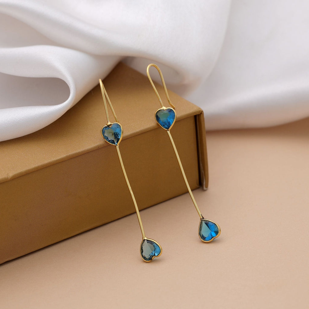 Turquoise Blue Color Amrapali Earrings Ethnic Party Wear