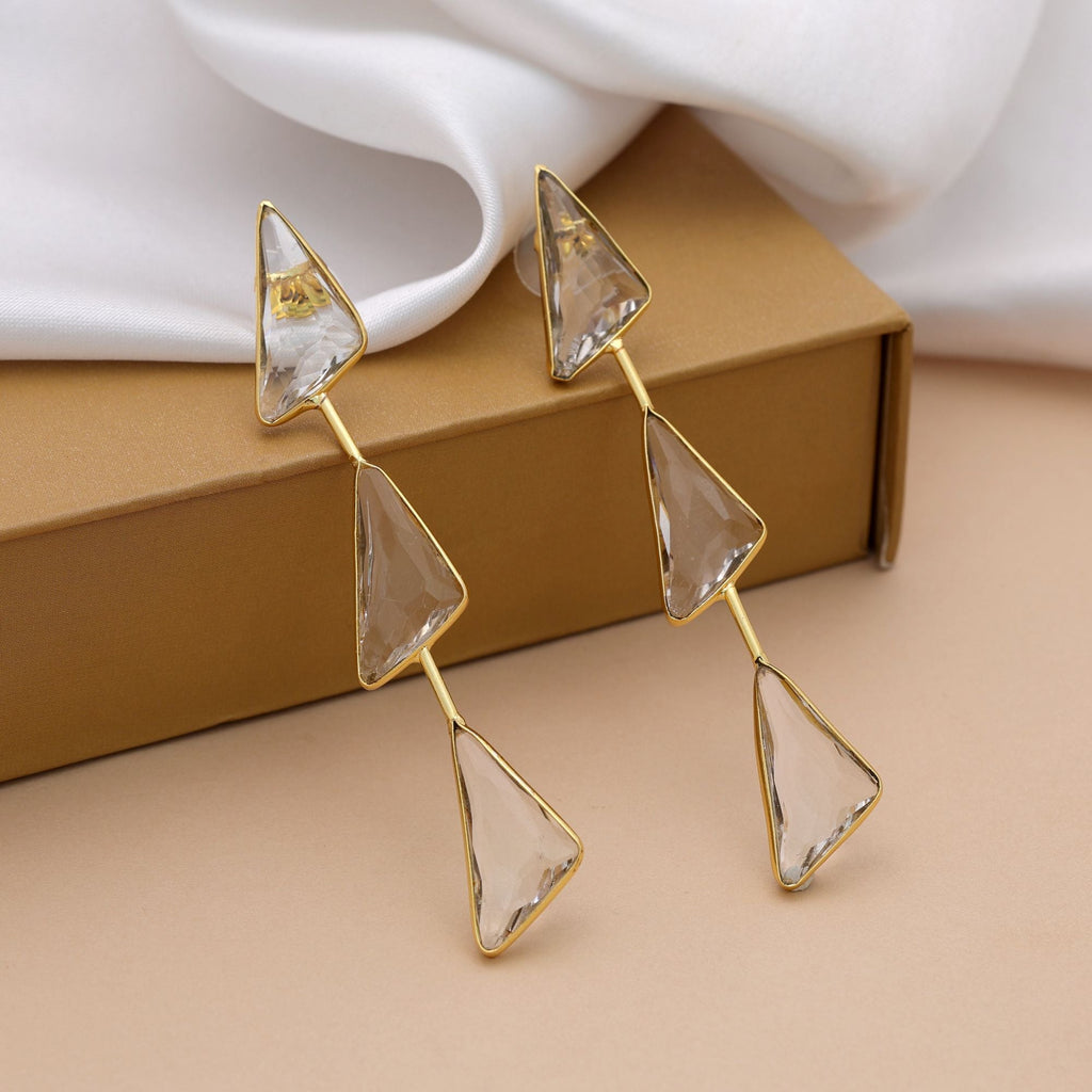 White Color Amrapali Earrings Traditional Royal Design