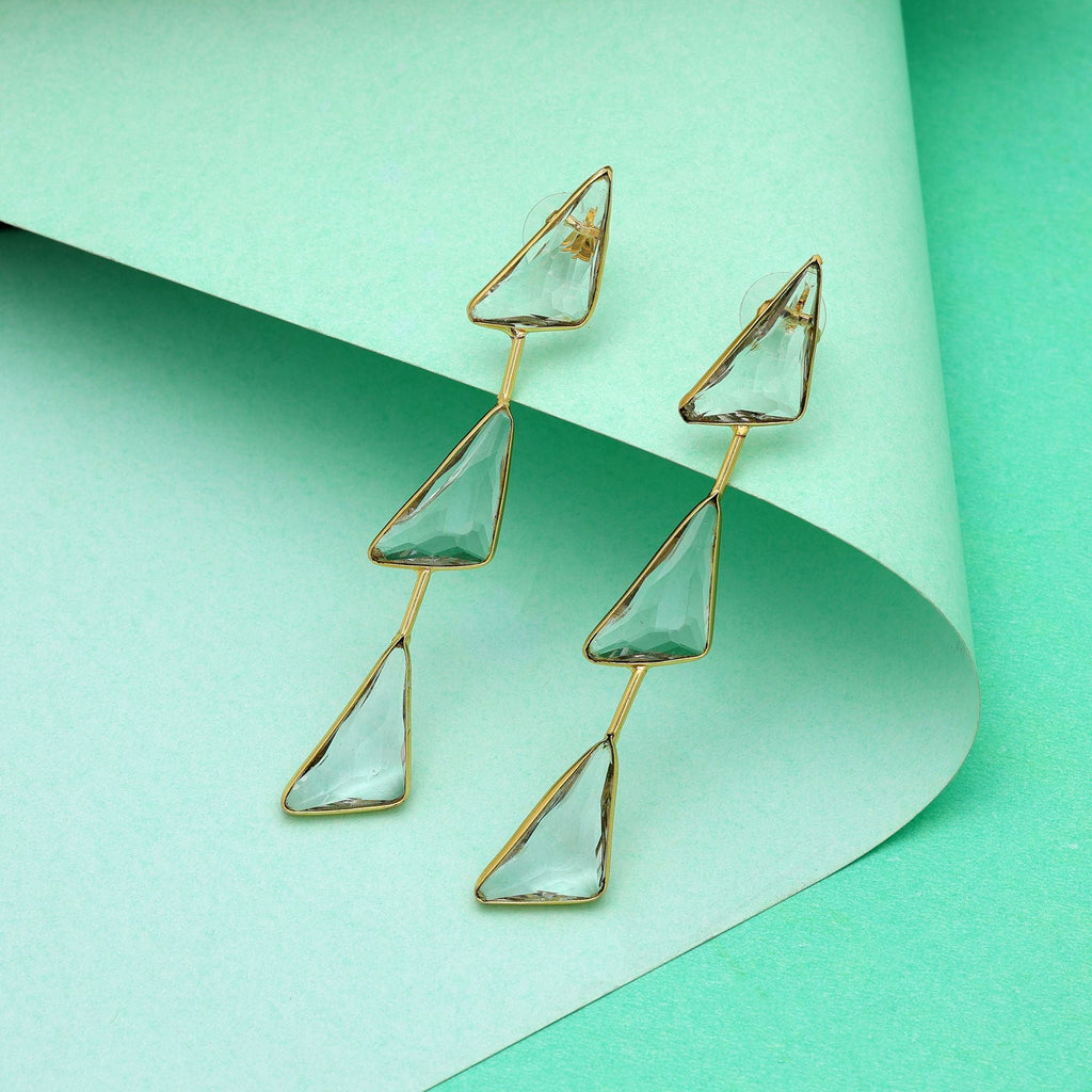 White Color Amrapali Earrings Traditional Royal Design
