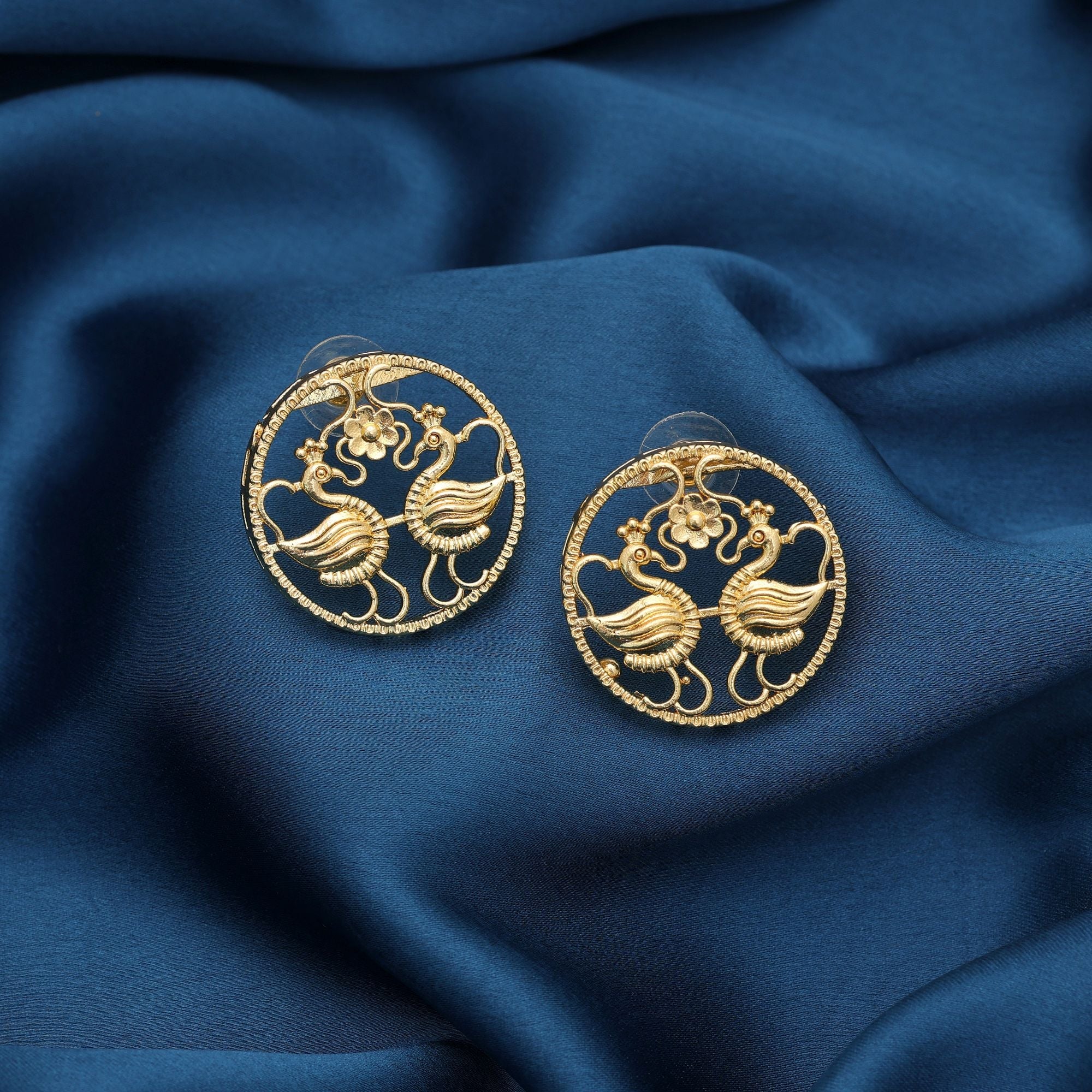 Gold Color Amrapali Earrings Luxurious Bridal Jewelry