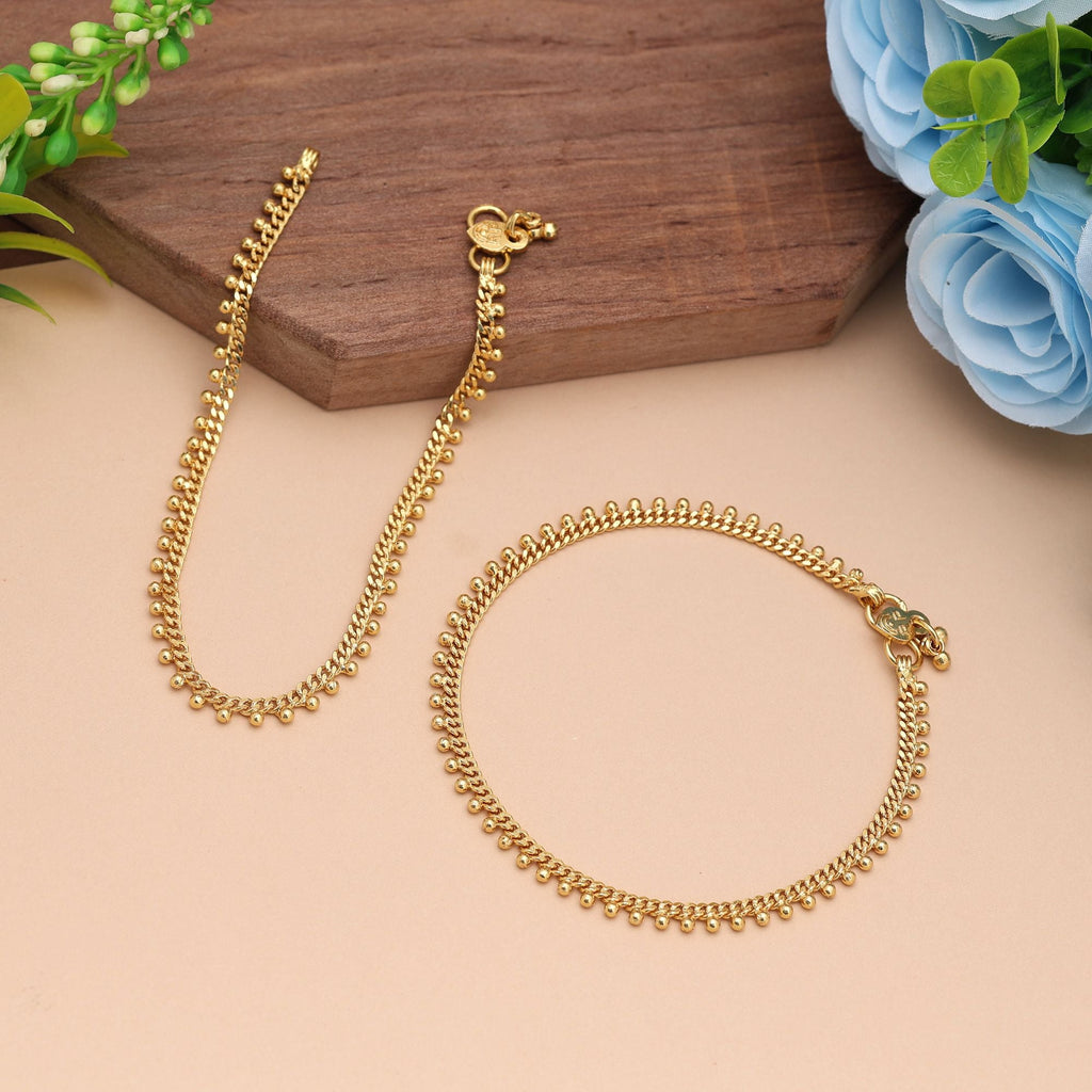 Classic Gold Ethnic & Modern Anklet