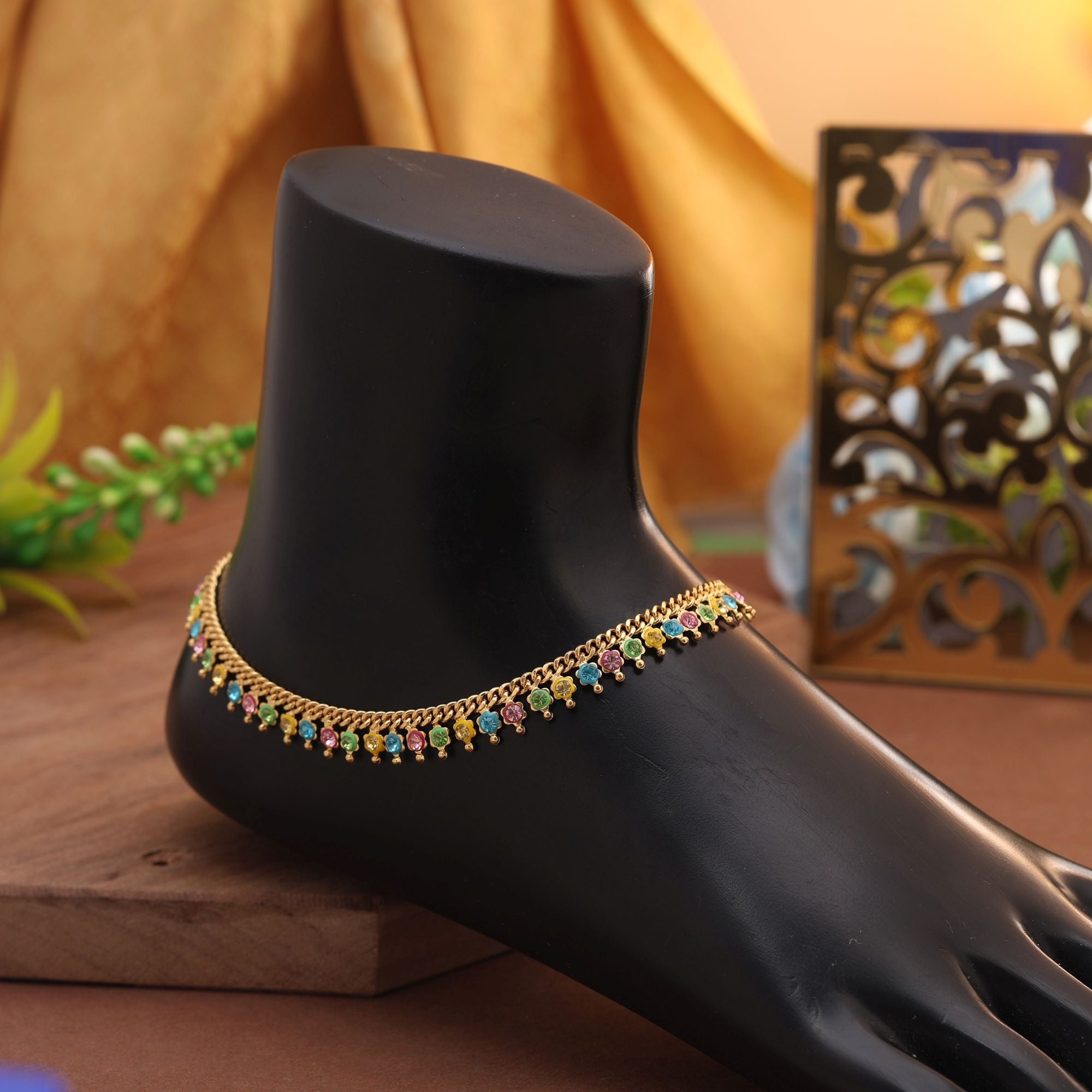 Playful Multi-Color Elegant Anklet