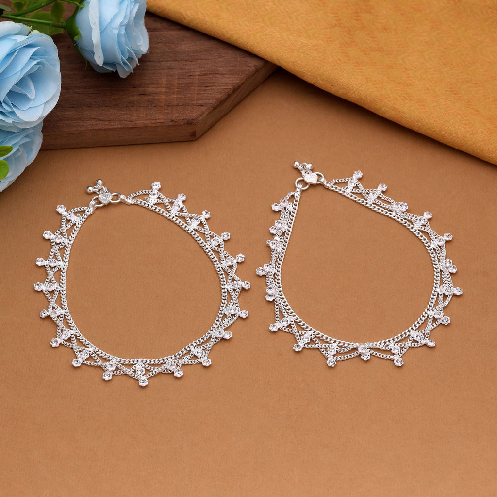 Silver Festive & Casual Wear Anklet