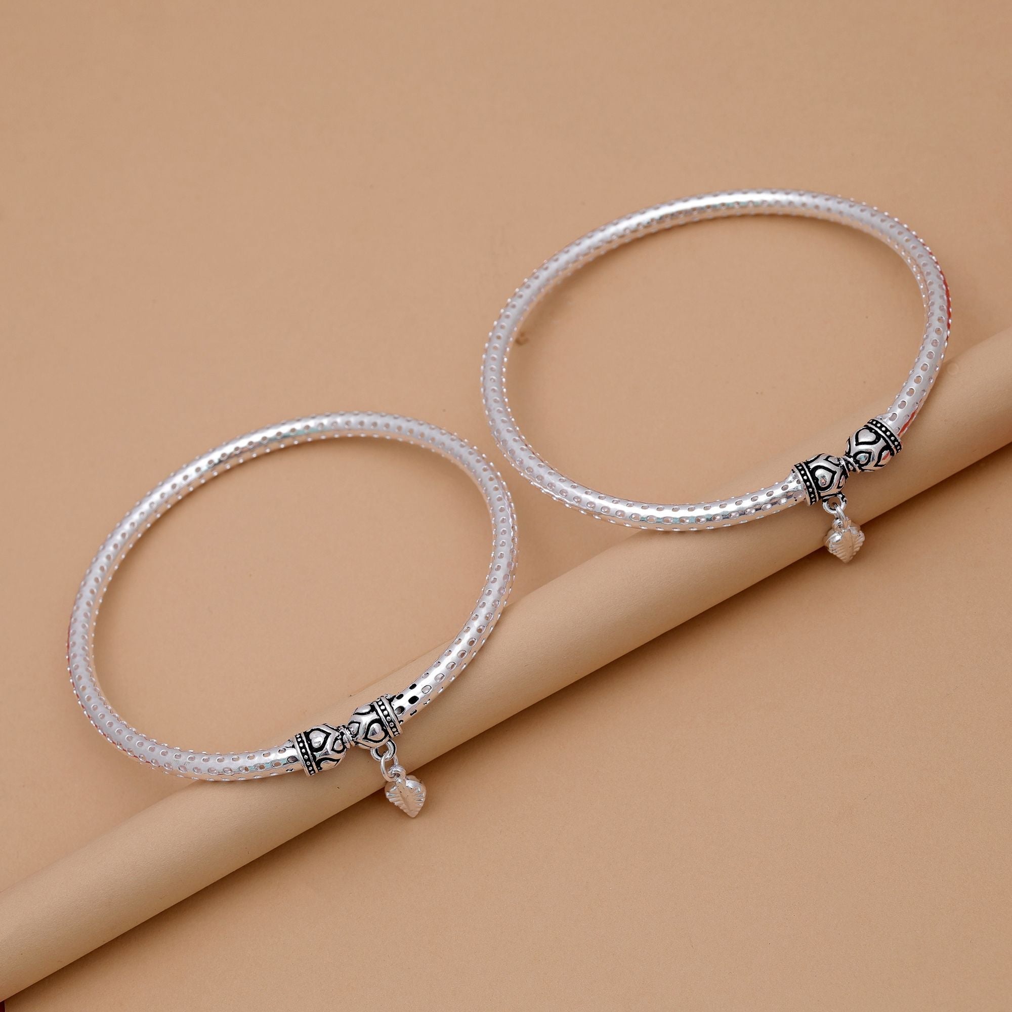 Silver Oxidised Anklet - Women's Fashion