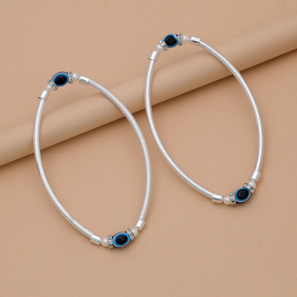 Blue Oxidised Anklet - Modern Ethnic