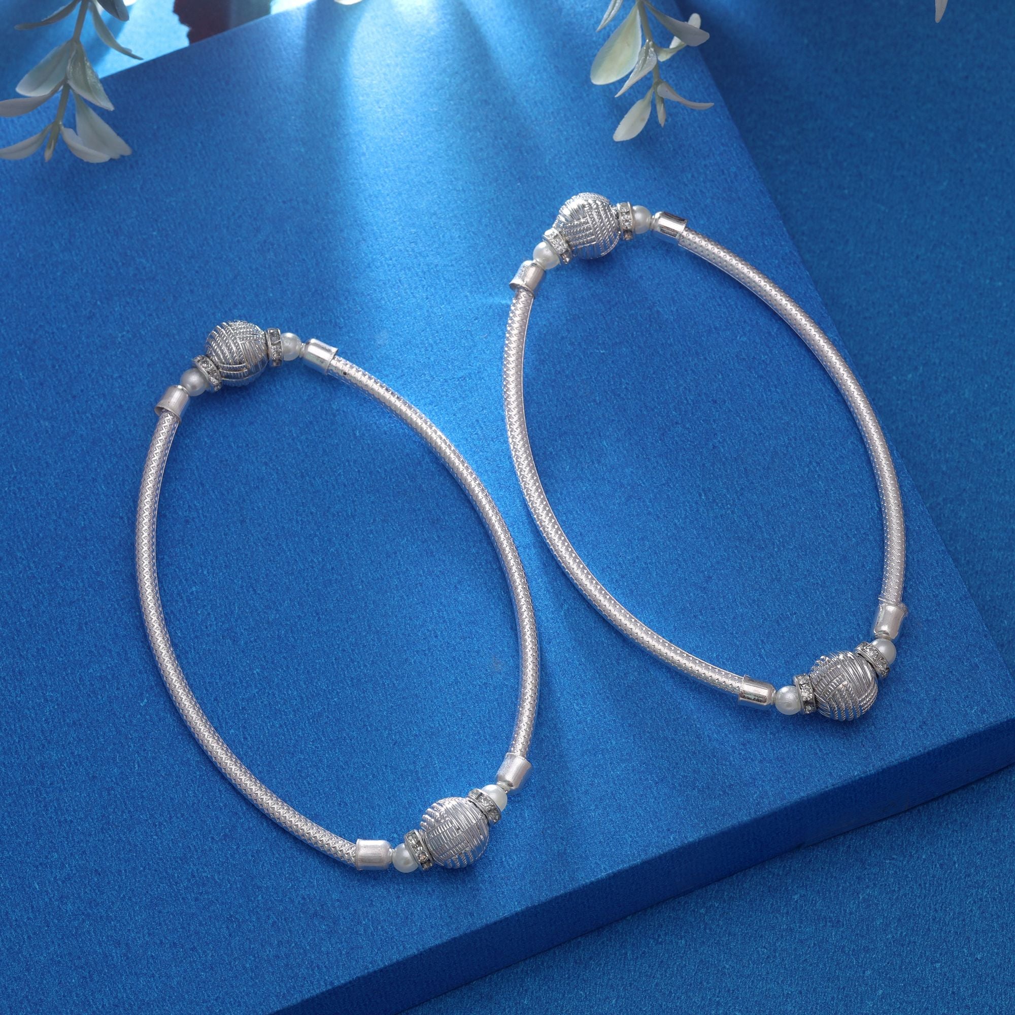 Silver Oxidised Anklet – Handmade Jewellery