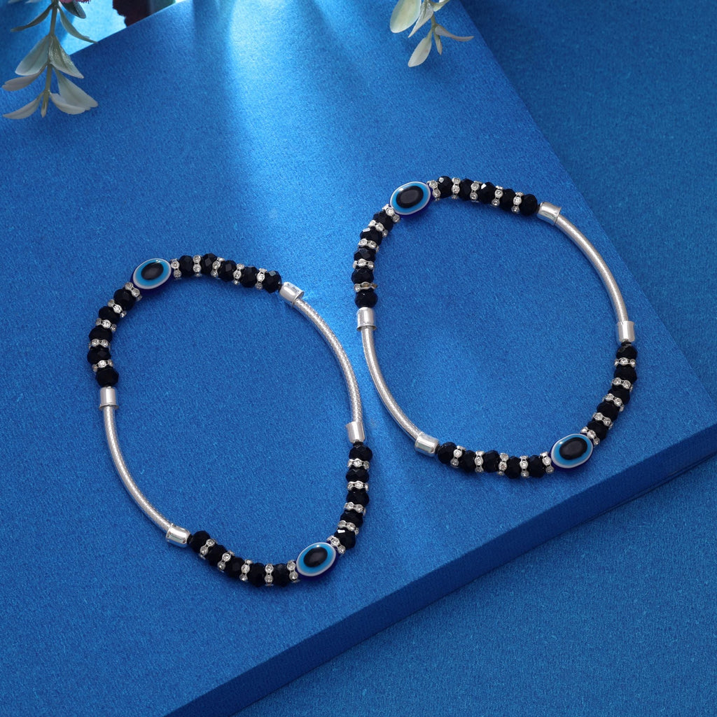 Blue Oxidised Anklet – Traditional Design