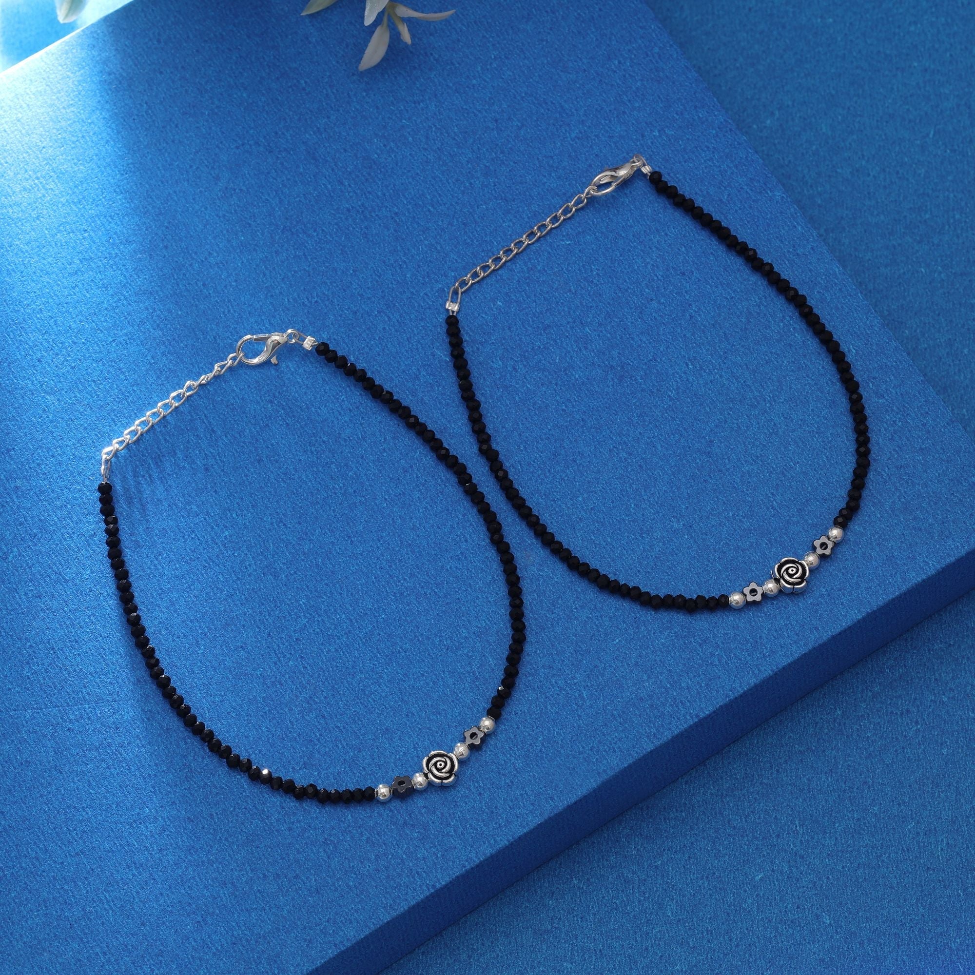 Black Oxidised Anklet – Traditional Fashion