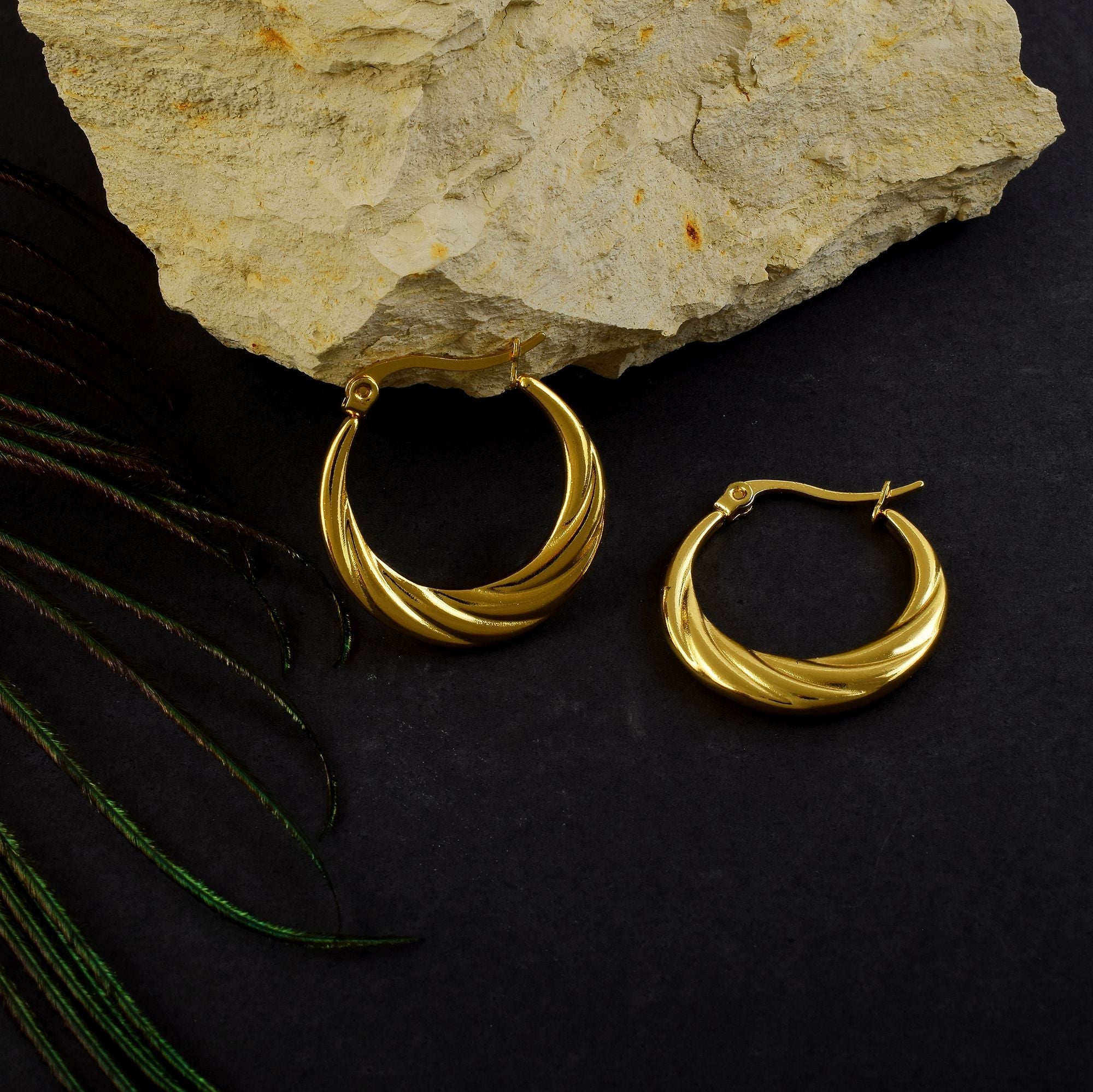 Stylish Gold Color Anti Tarnish Earrings Perfect for Festivals, Engagements, and Bridal Jewelry
