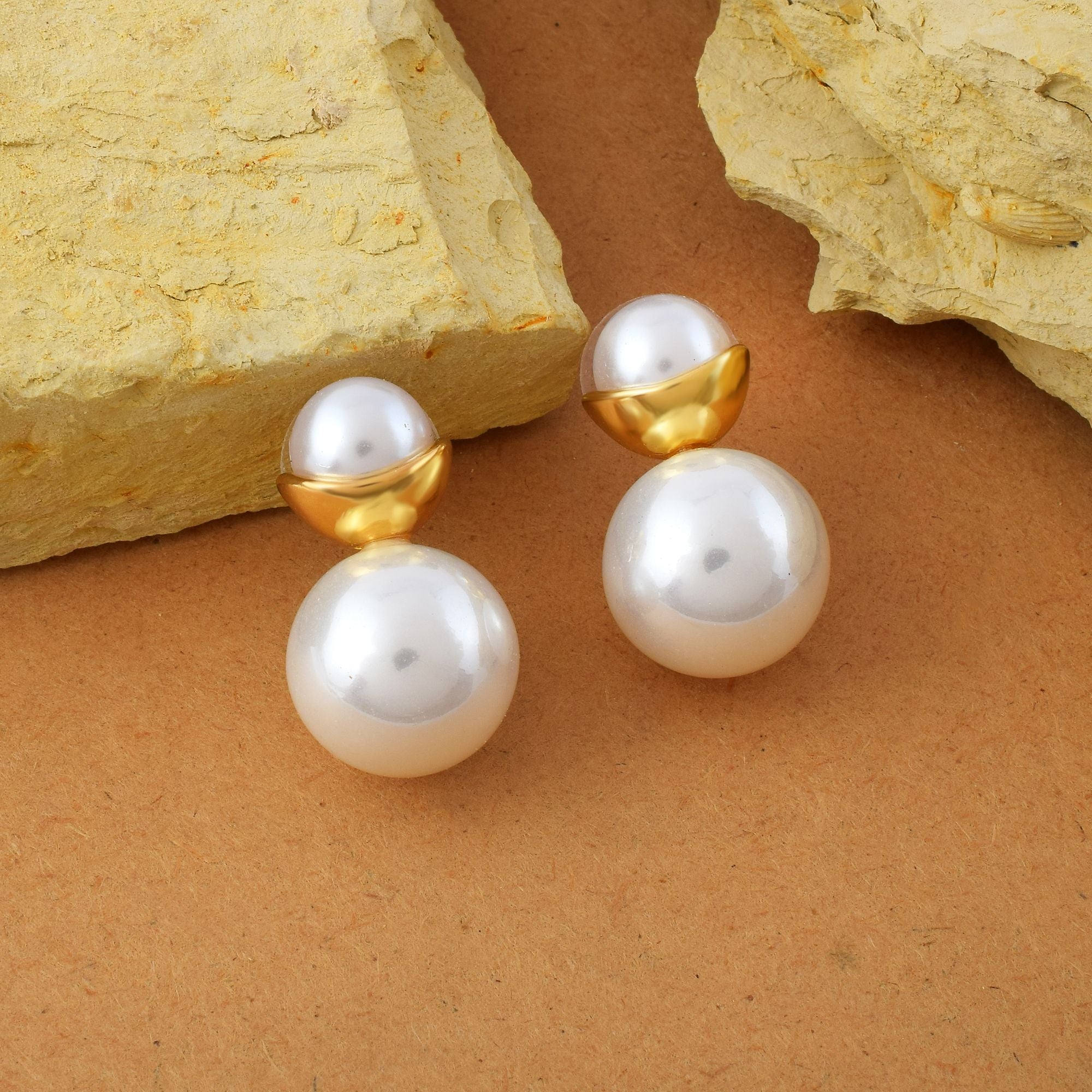 Graceful Gold Color Anti Tarnish Earrings Crafted for Brides, Weddings, and Festive Celebrations