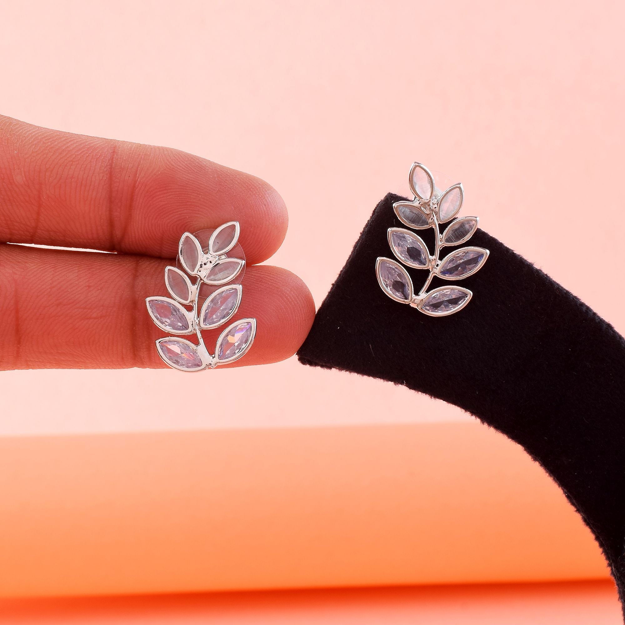 Elegant Silver Color Anti Tarnish Earrings Crafted with Traditional Detailing for Ethnic Outfits