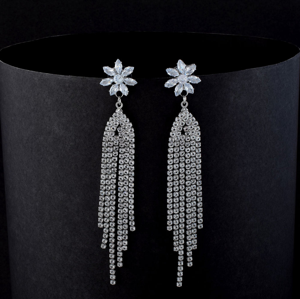 Stylish Silver Color Anti Tarnish Earrings Crafted with Premium Handmade Finish for Festive Wear