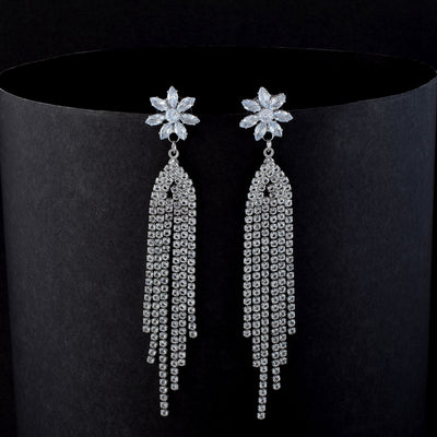 Stylish Silver Color Anti Tarnish Earrings Crafted with Premium Handmade Finish for Festive Wear