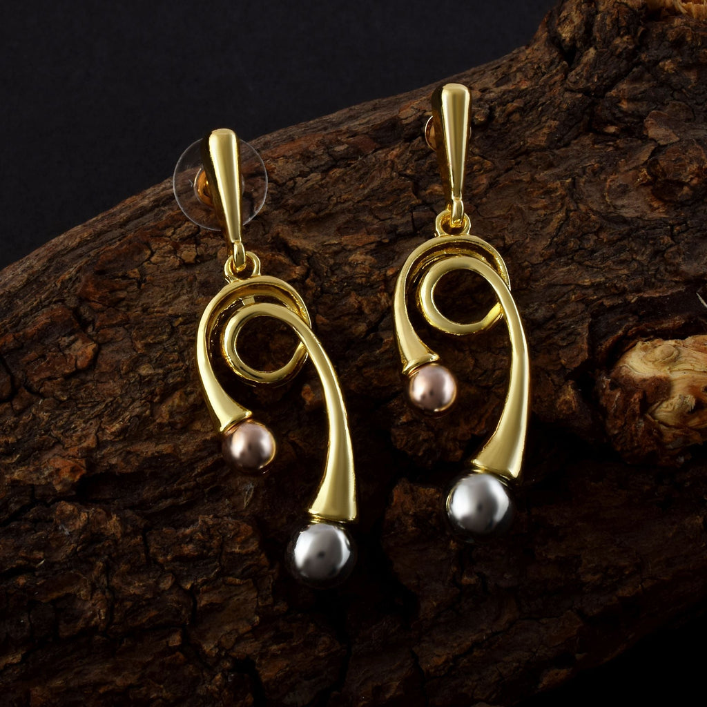 Royal Gold Color Anti Tarnish Earrings Perfect for Engagements, Weddings, and Traditional Functions