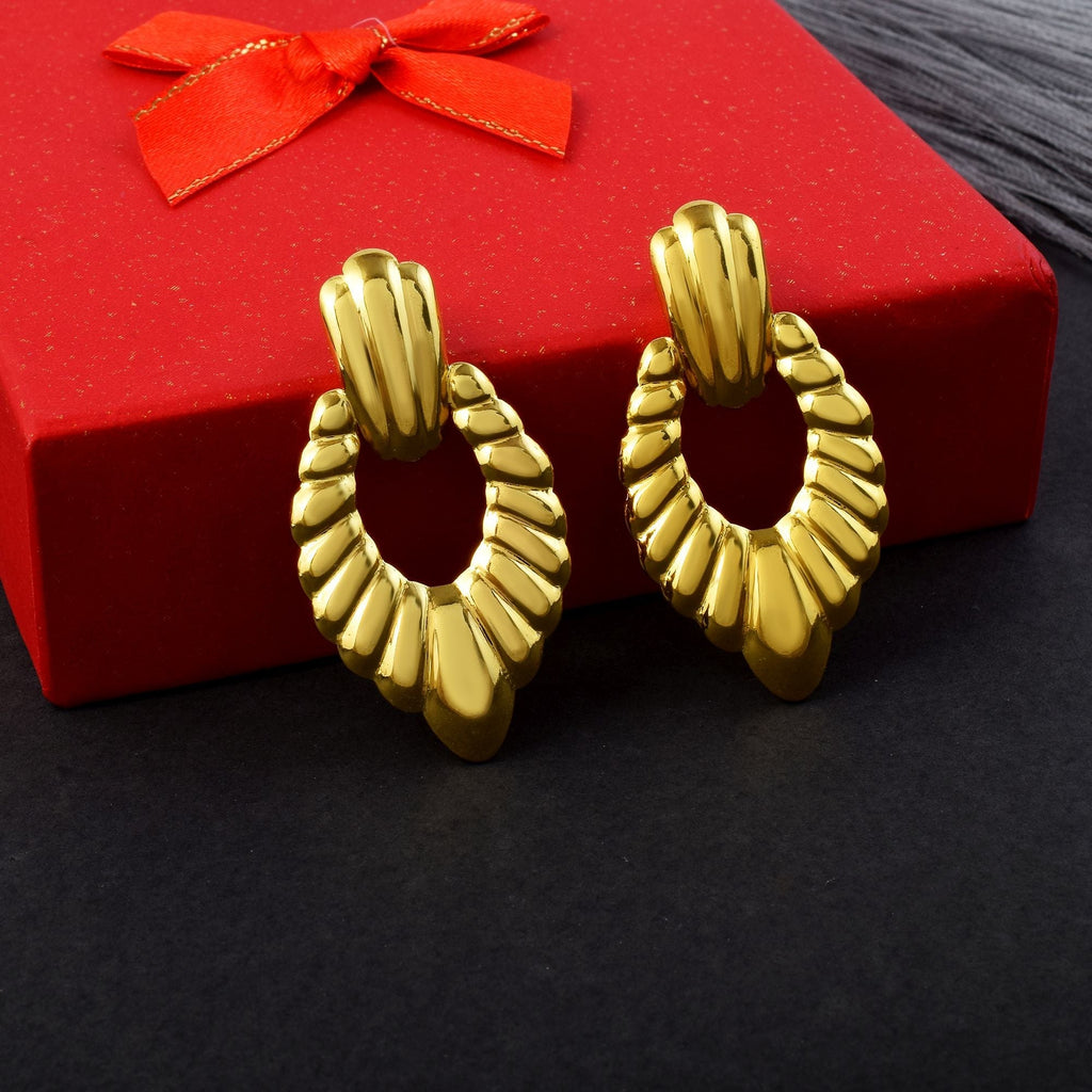 Stylish Gold Color Anti Tarnish Earrings Crafted for Brides, Festivals, and Indian Cultural Functions