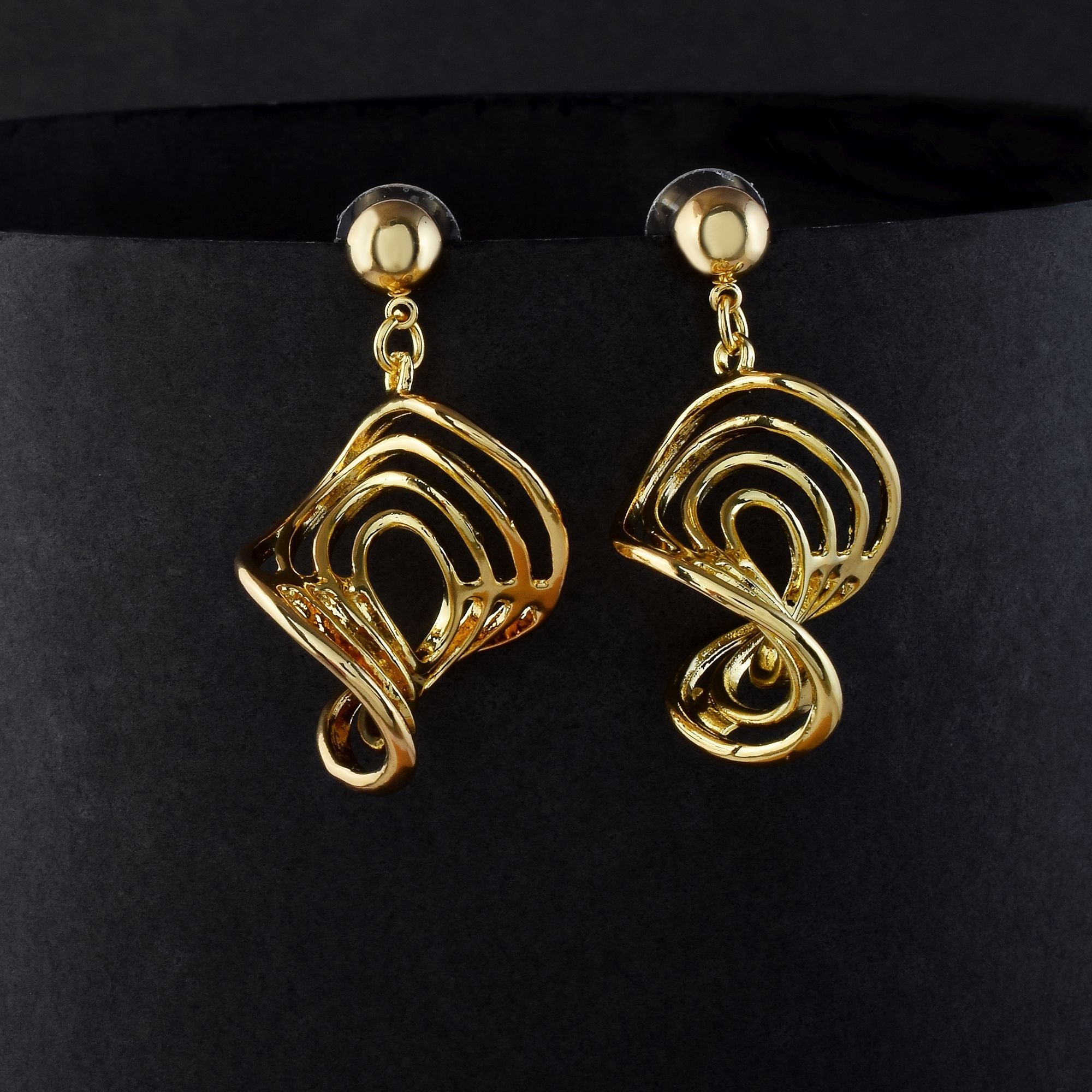 Gorgeous Gold Color Anti Tarnish Earrings Crafted Jewelry Finishing Touch