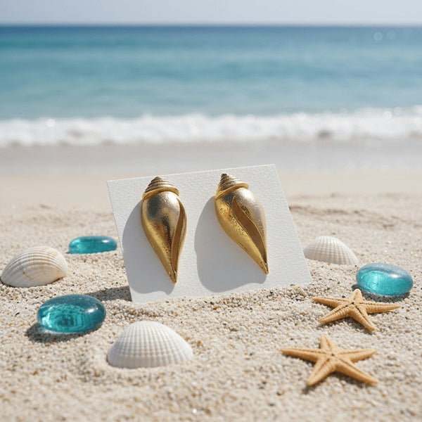 Gold Color Anti Tarnish Earrings (FNANTE159GLD)