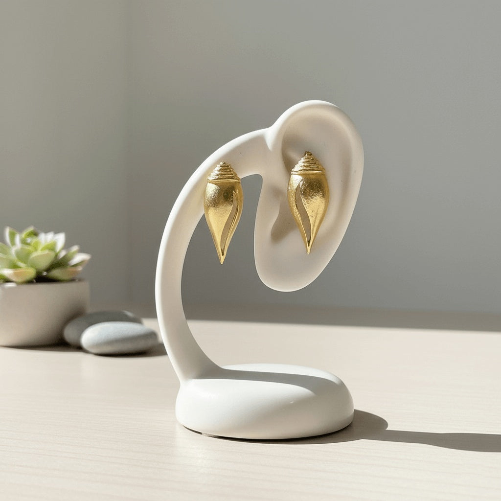 Gold Color Anti Tarnish Earrings (FNANTE159GLD)