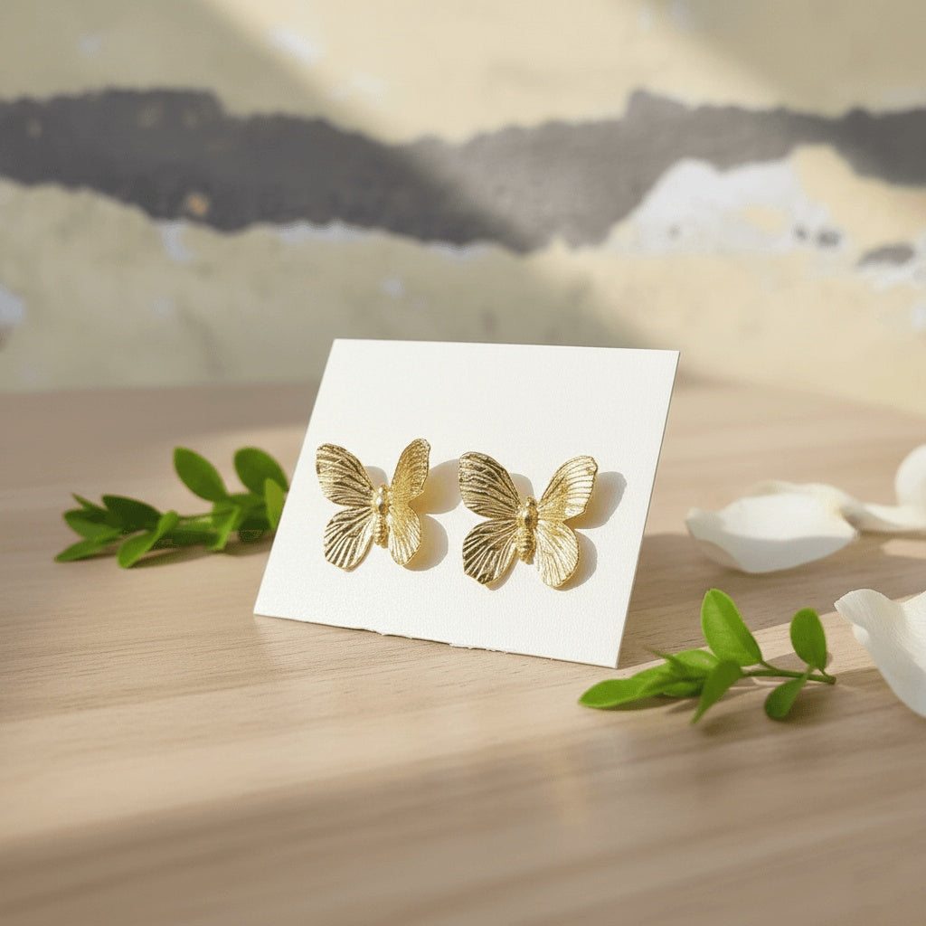 Gold Color Anti Tarnish Earrings (FNANTE160GLD)