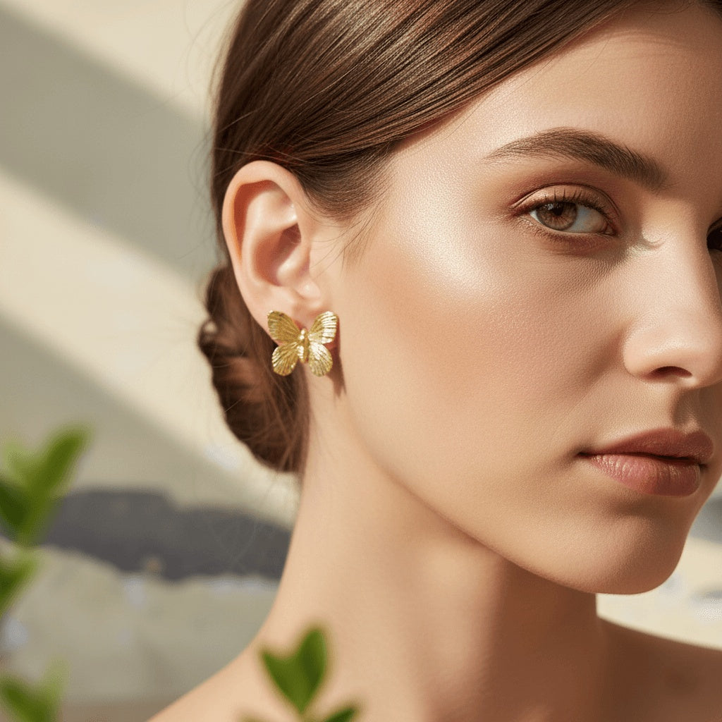 Gold Color Anti Tarnish Earrings (FNANTE160GLD)