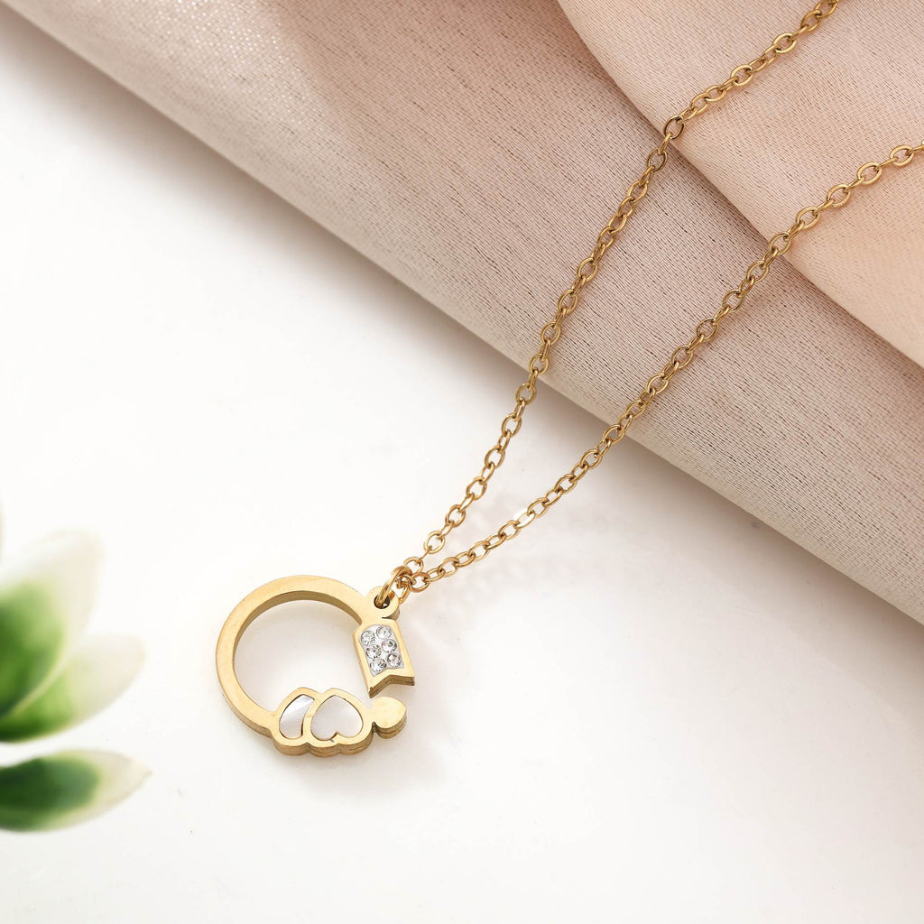 Gorgeous Gold Color Stainless Steel 18K Gold Plated Anti Tarnish Necklace For Party Style