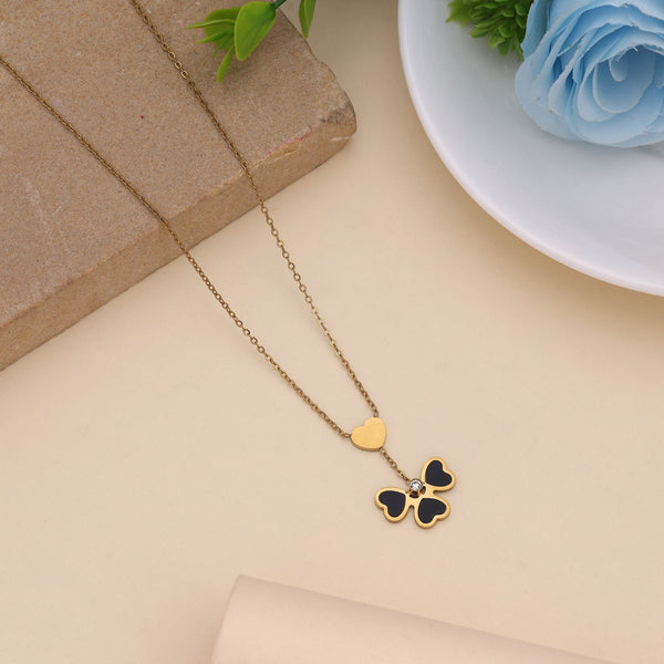 Black Color Stainless Steel Anti Tarnish Necklace
