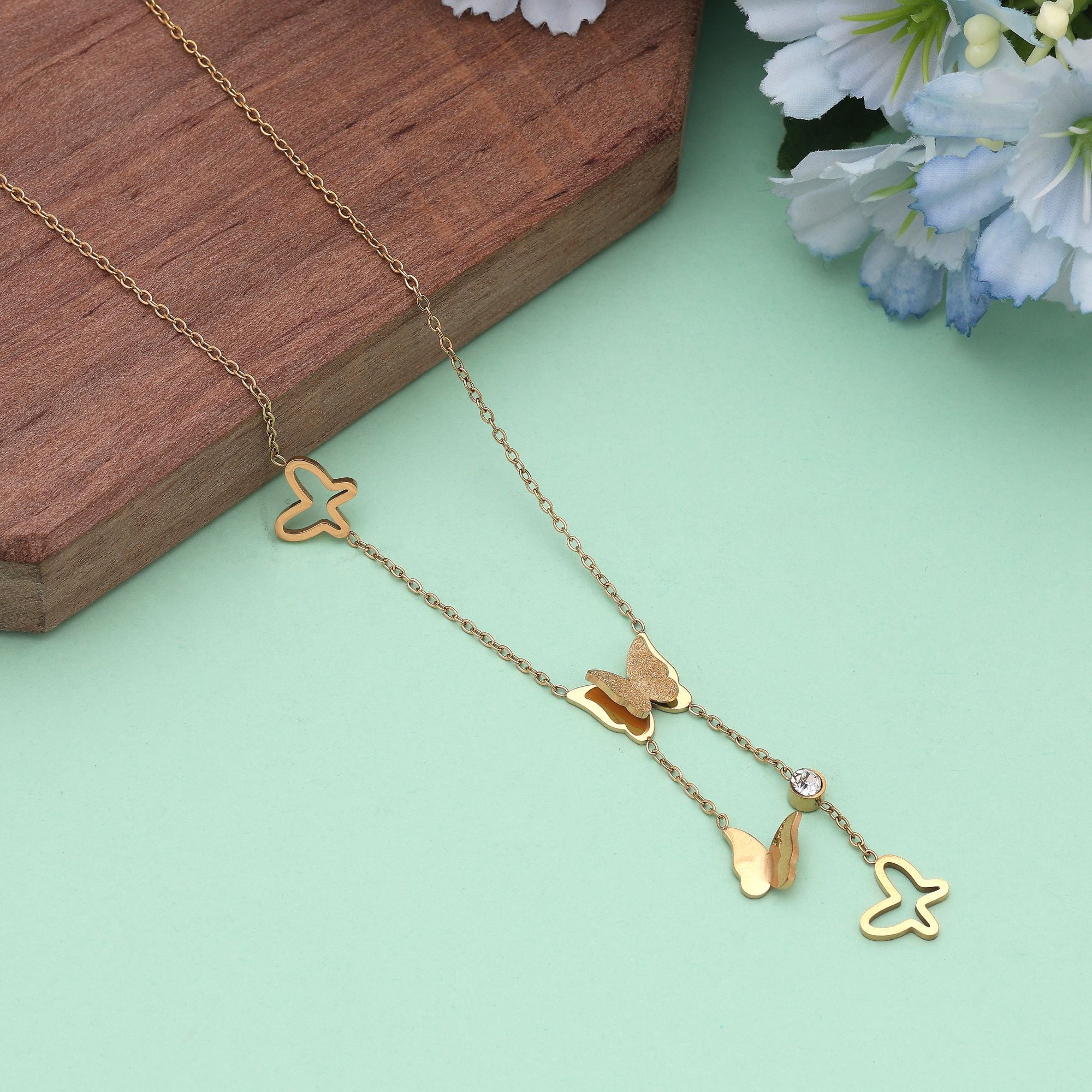 Gold Color Stainless Steel Anti Tarnish Necklace