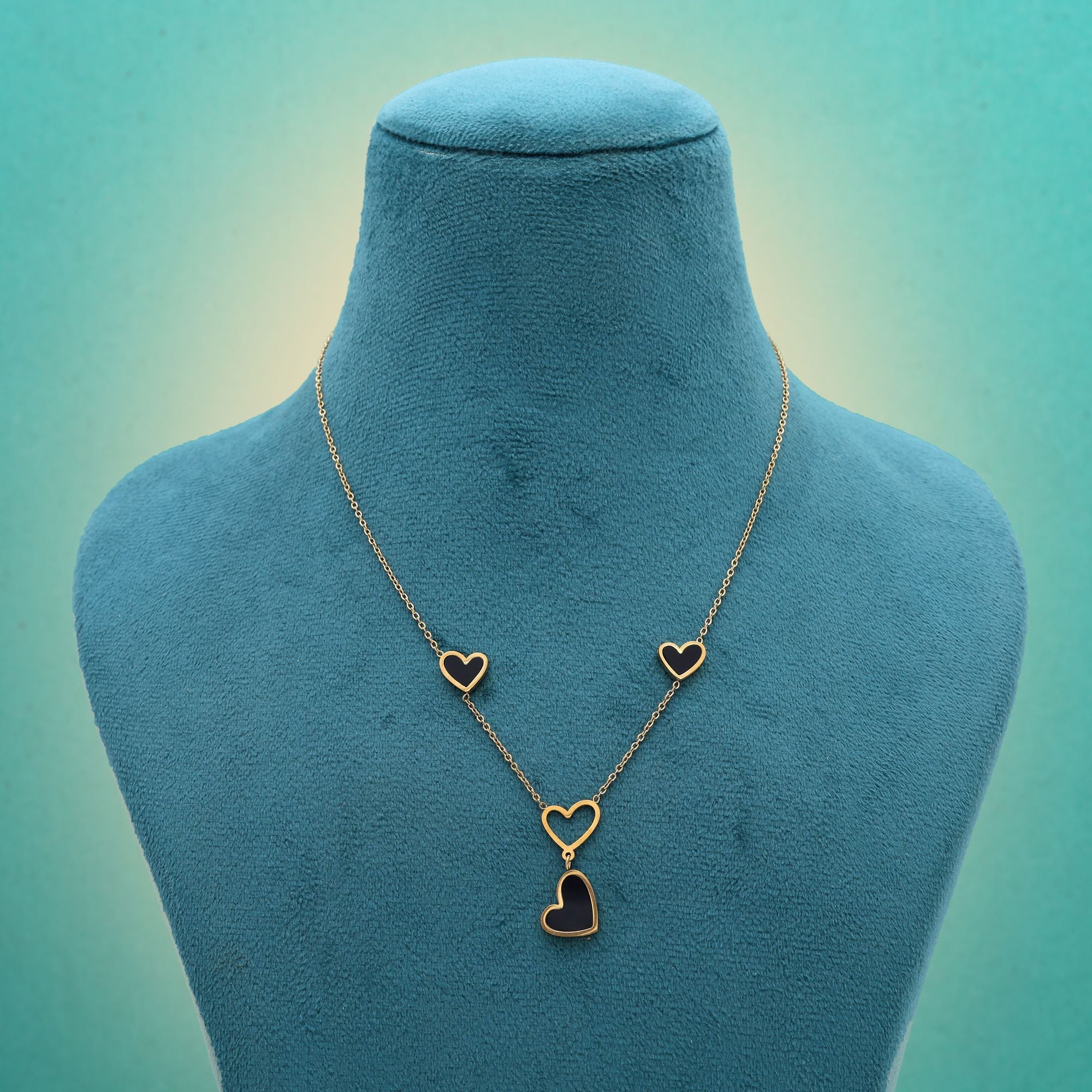 Black Color Stainless Steel Anti Tarnish Necklace