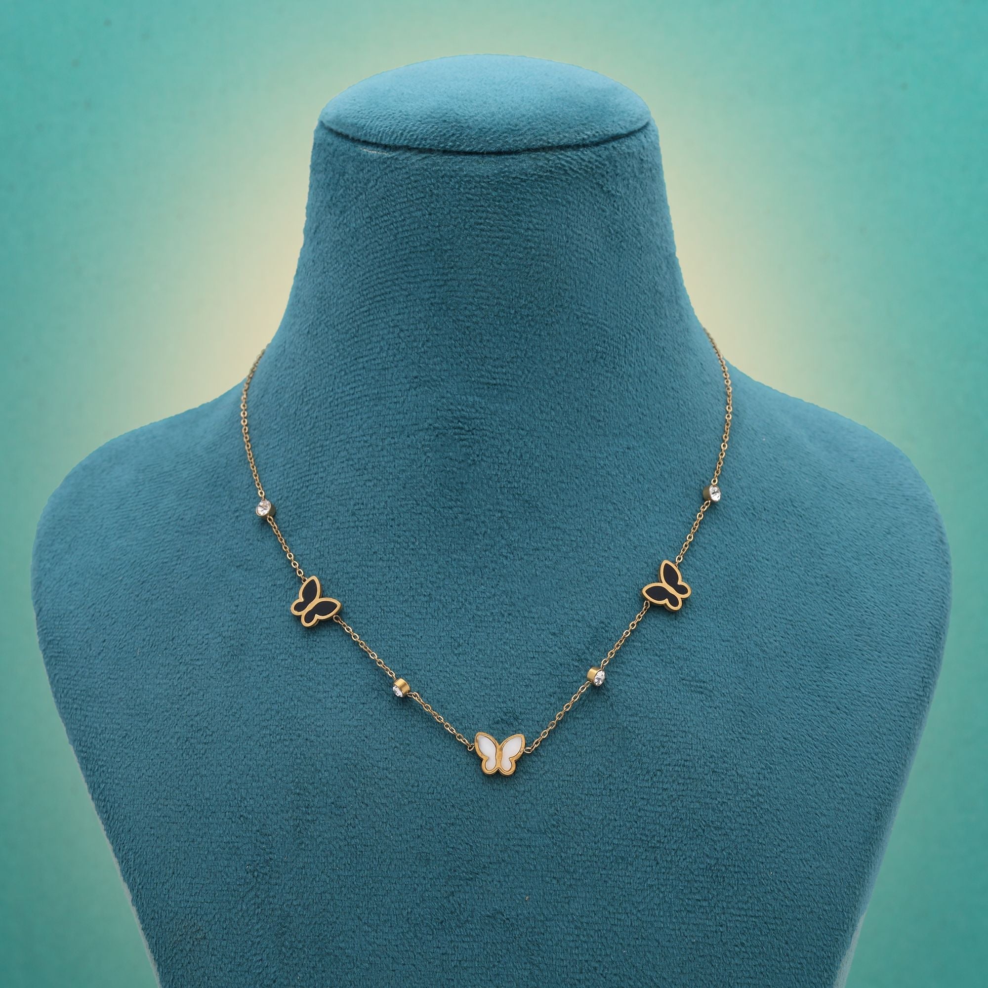 Black Color Stainless Steel Anti Tarnish Necklace