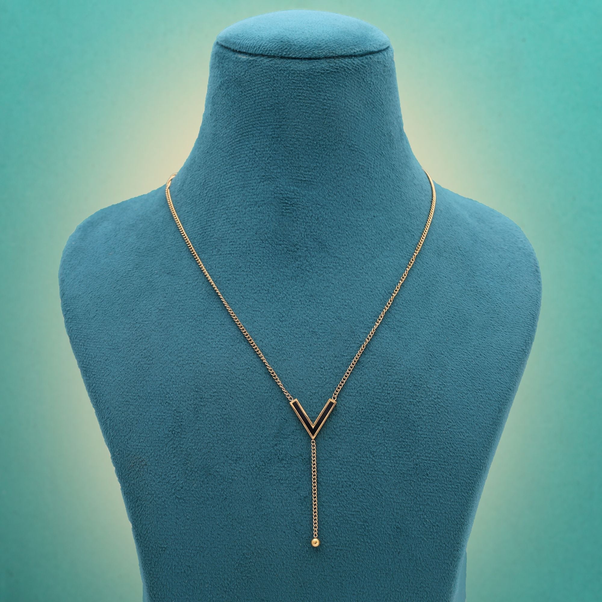 Black Color Stainless Steel Anti Tarnish Necklace