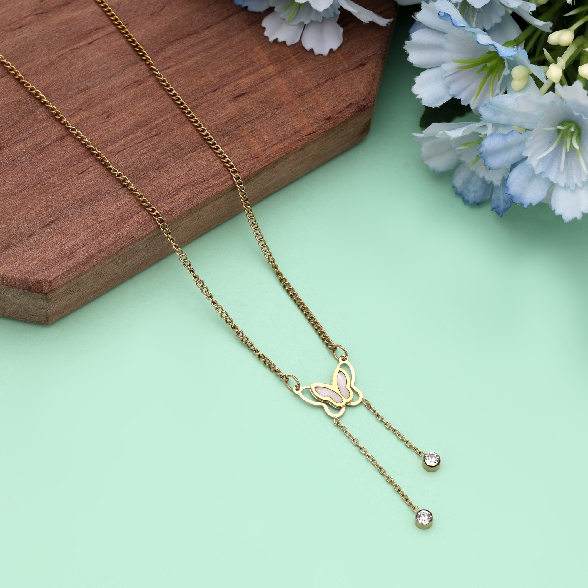 Gold Color Stainless Steel Anti Tarnish Necklace