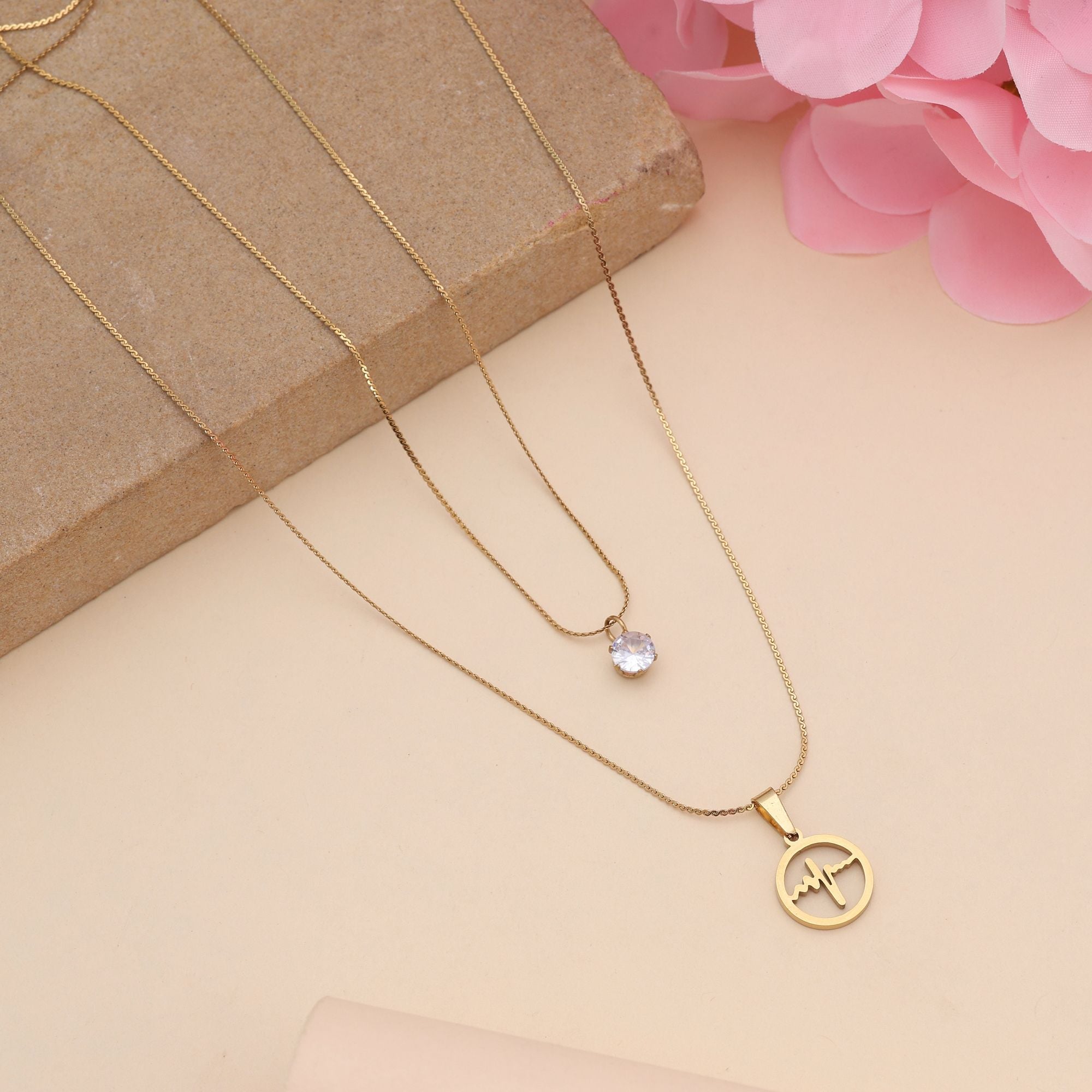 Gold Color Stainless Steel Anti Tarnish Necklace