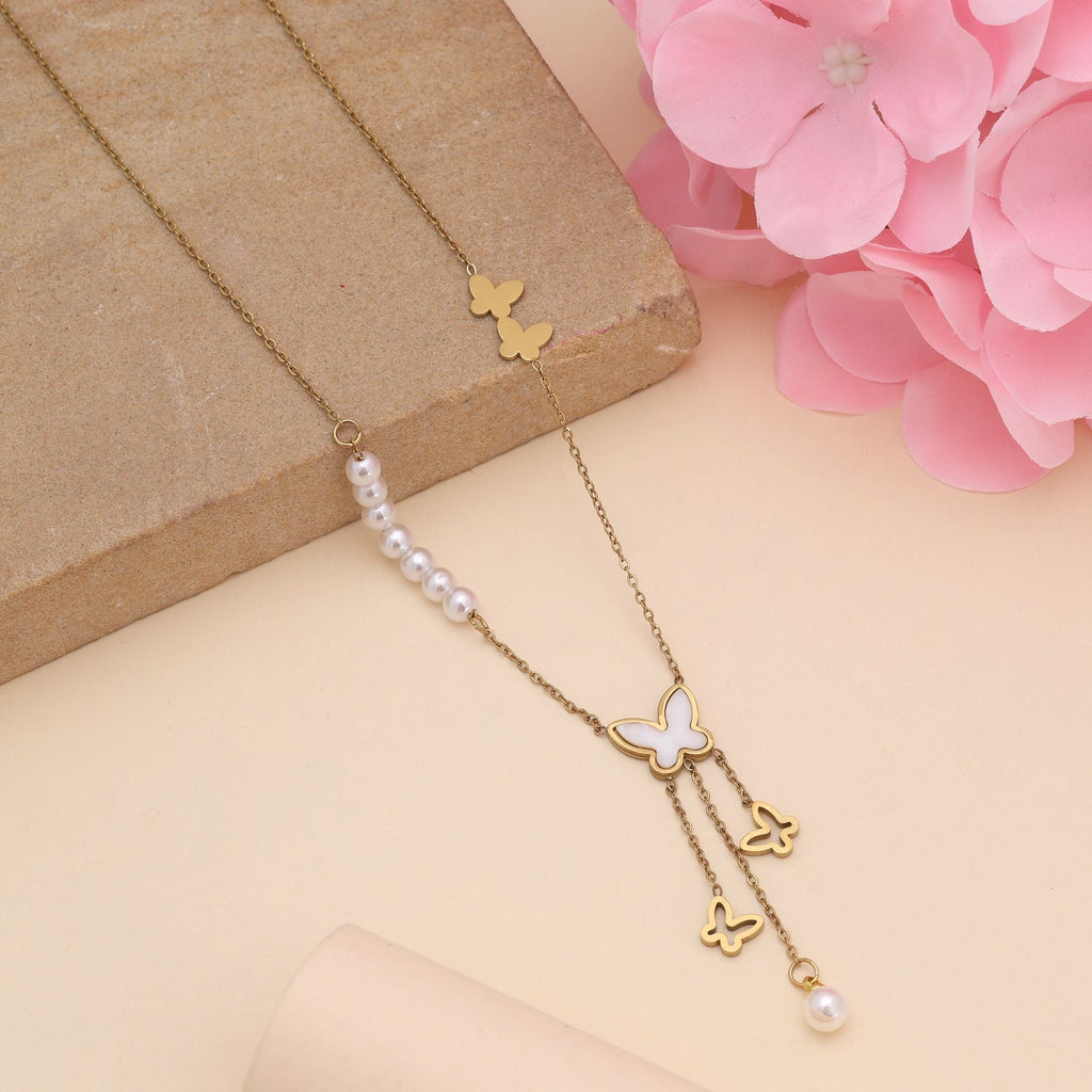 White Color Stainless Steel Anti Tarnish Necklace