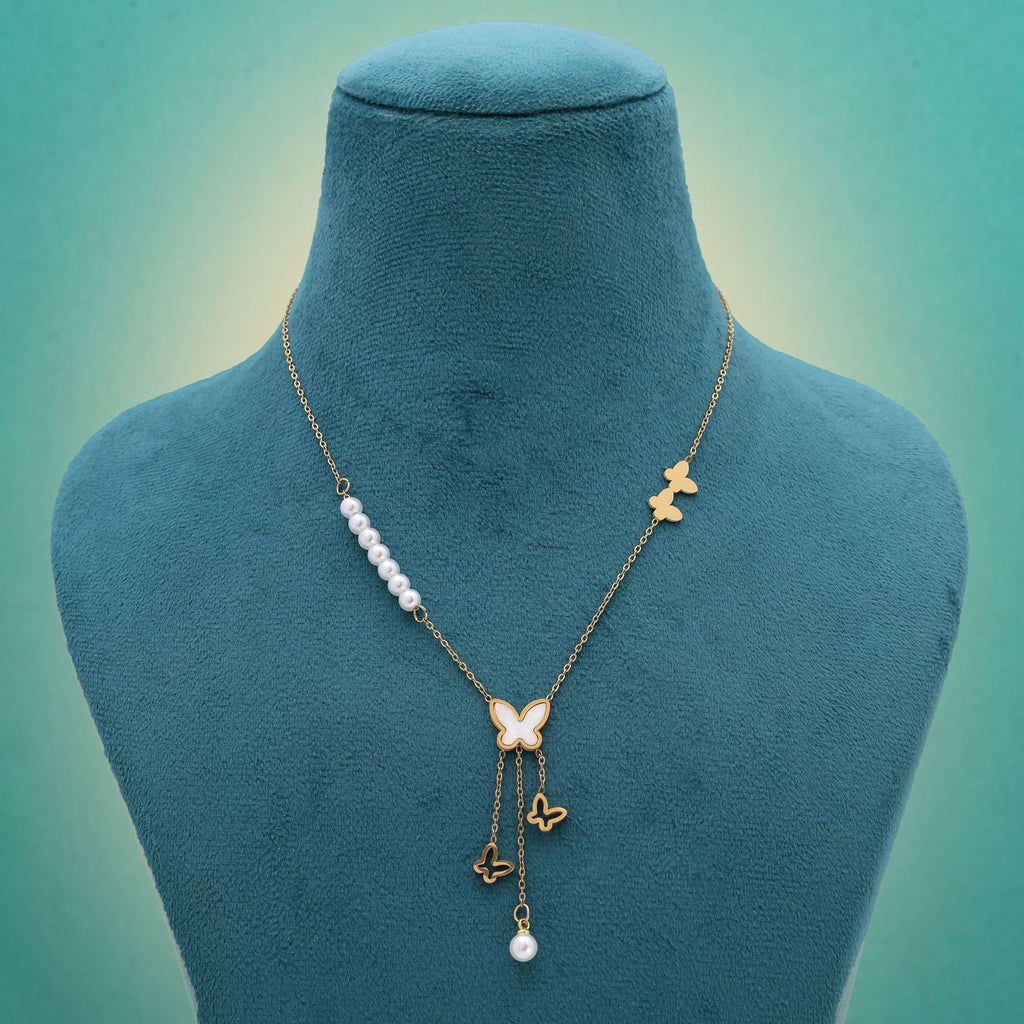 White Color Stainless Steel Anti Tarnish Necklace