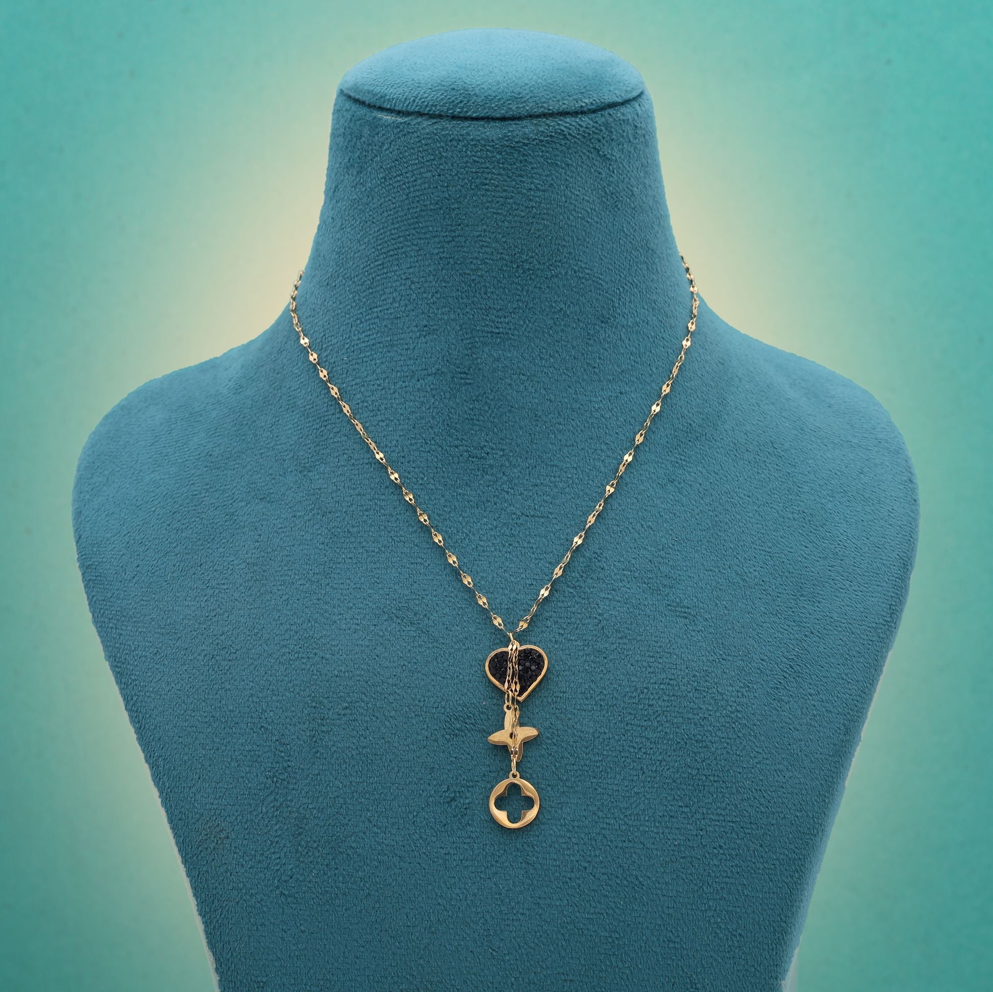 Black Color Stainless Steel Anti Tarnish Necklace