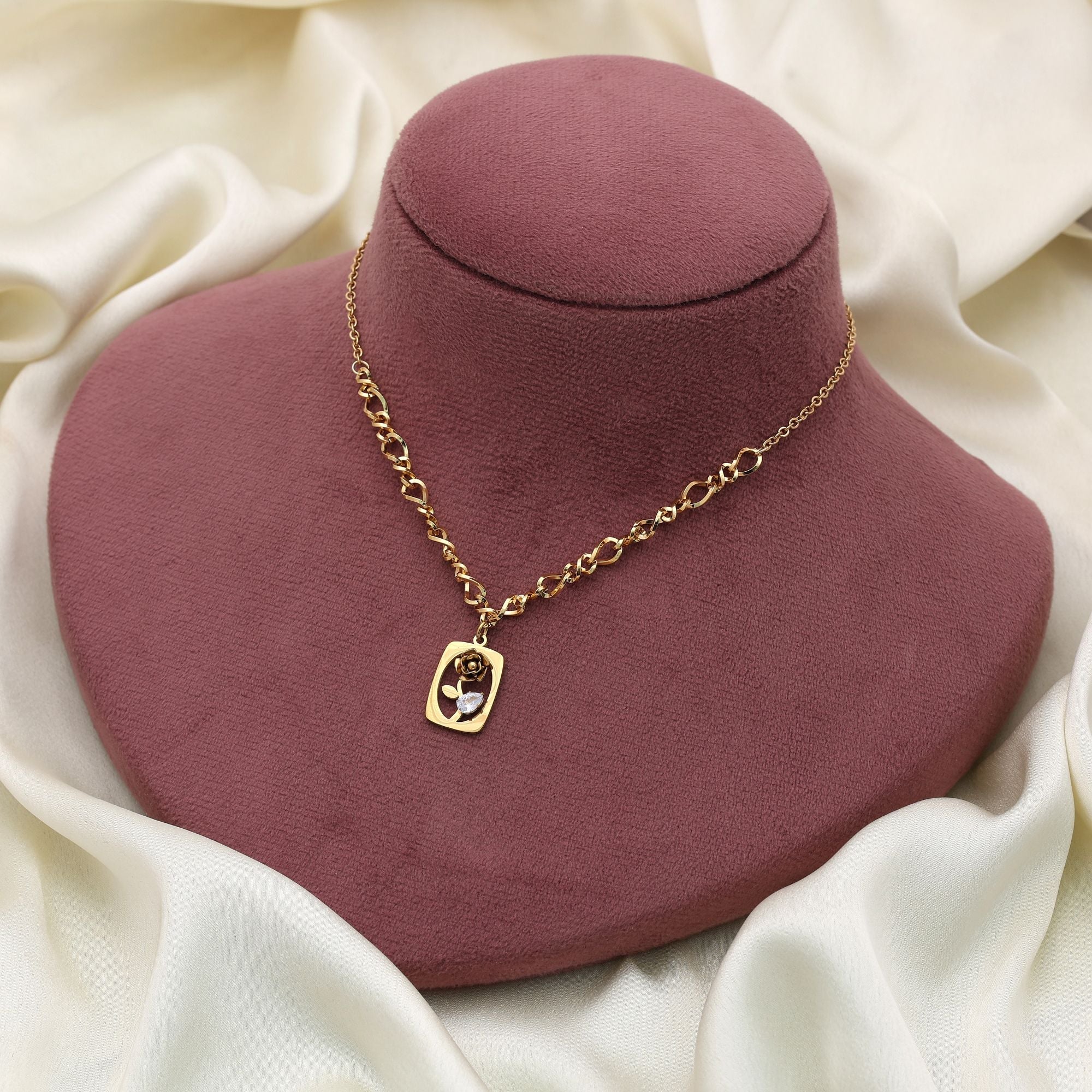Gold Color Stainless Steel Anti Tarnish Necklace