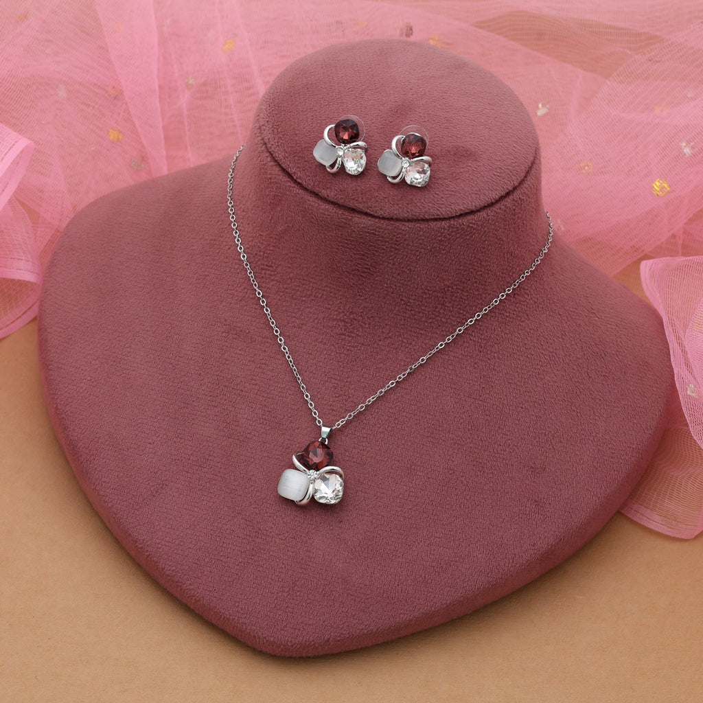 Purple Color Anti Tarnish Necklace Set Contemporary Jewelry