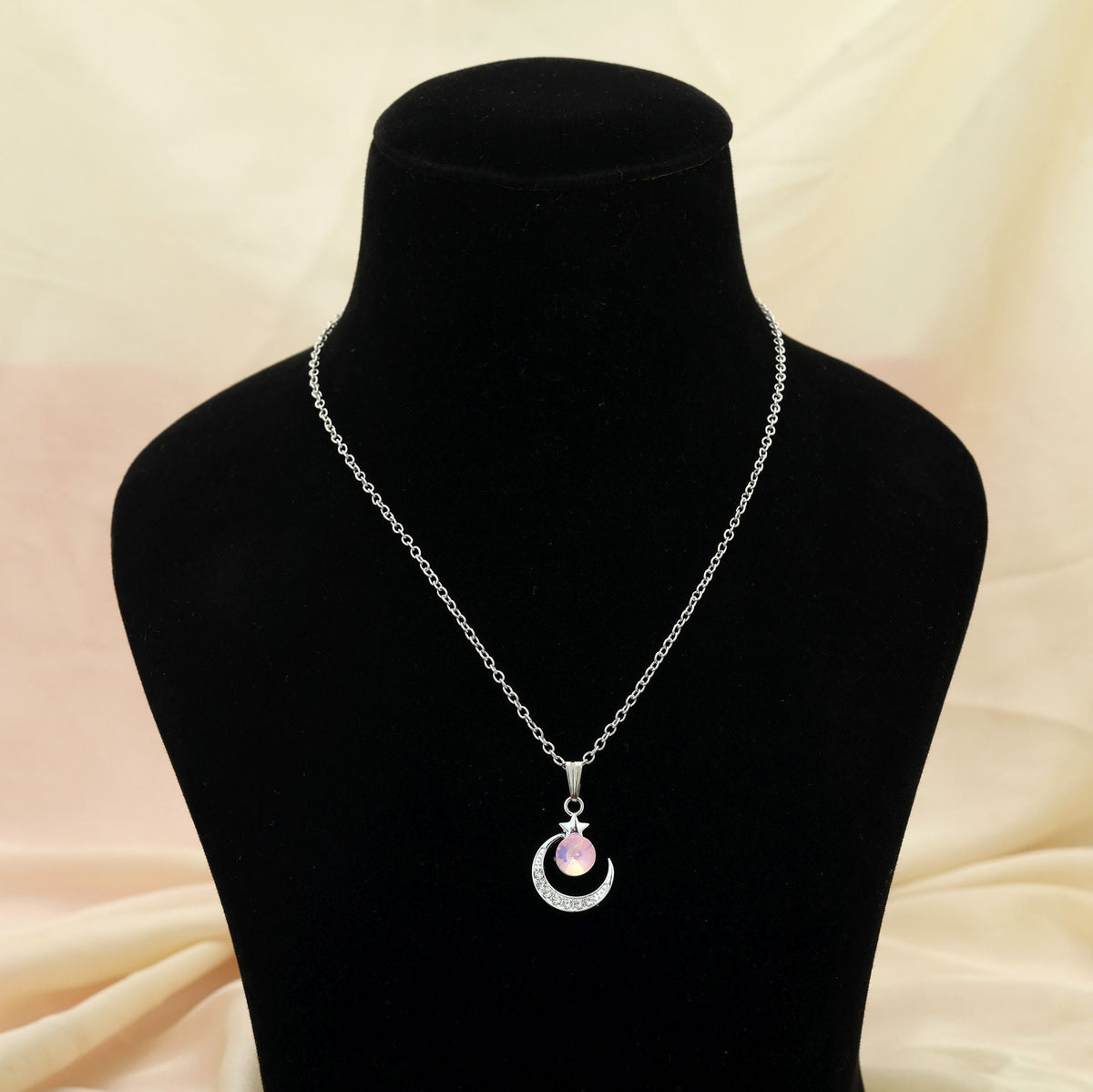 Light Purple Color Anti Tarnish Necklace Elegant Style