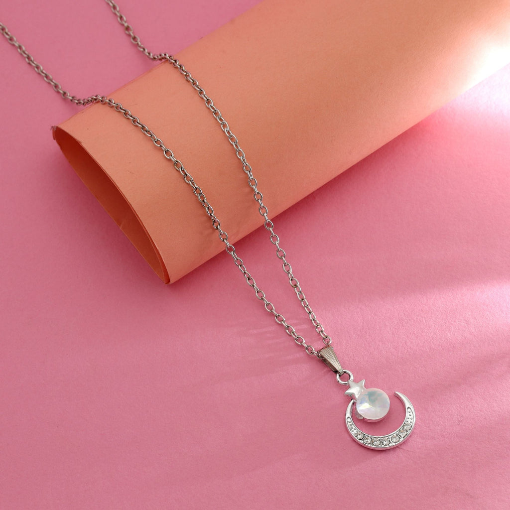Silver Color Anti Tarnish Necklace Minimal Chic Style