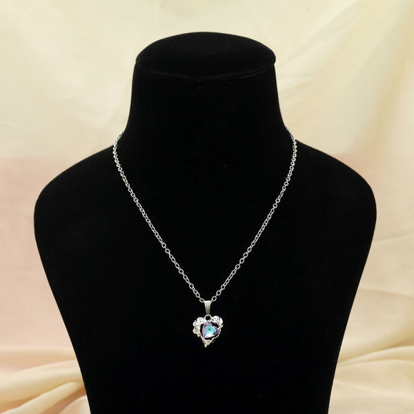 Multi Color Heart Shape Anti Tarnish Necklace Trendy Design