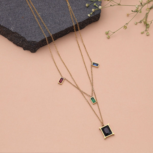 Multi Color Anti Tarnish Necklace
