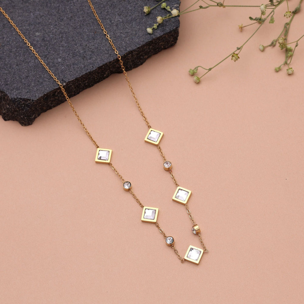 White Color Anti Tarnish Necklace