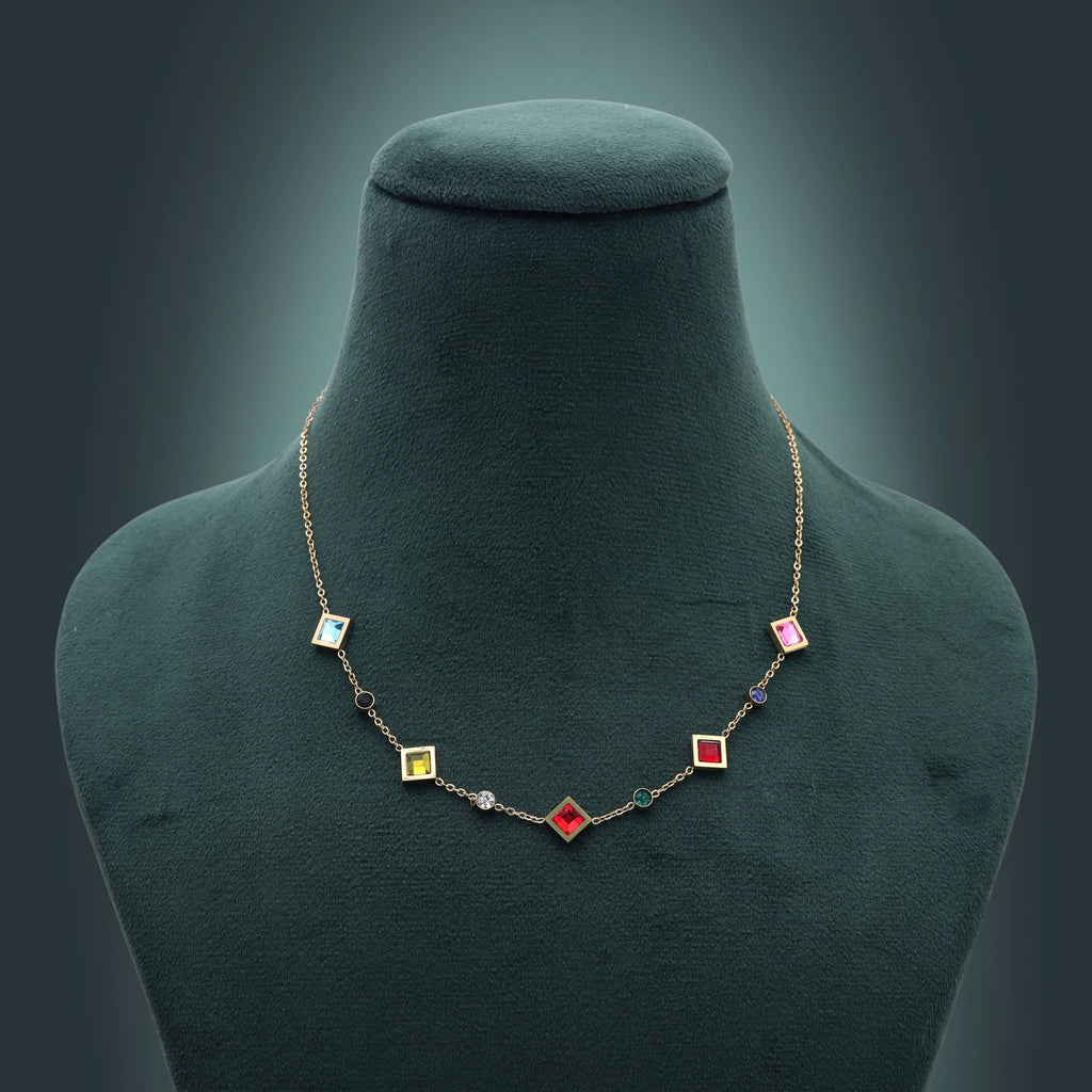 Multi Color Artistic Anti Tarnish Necklace