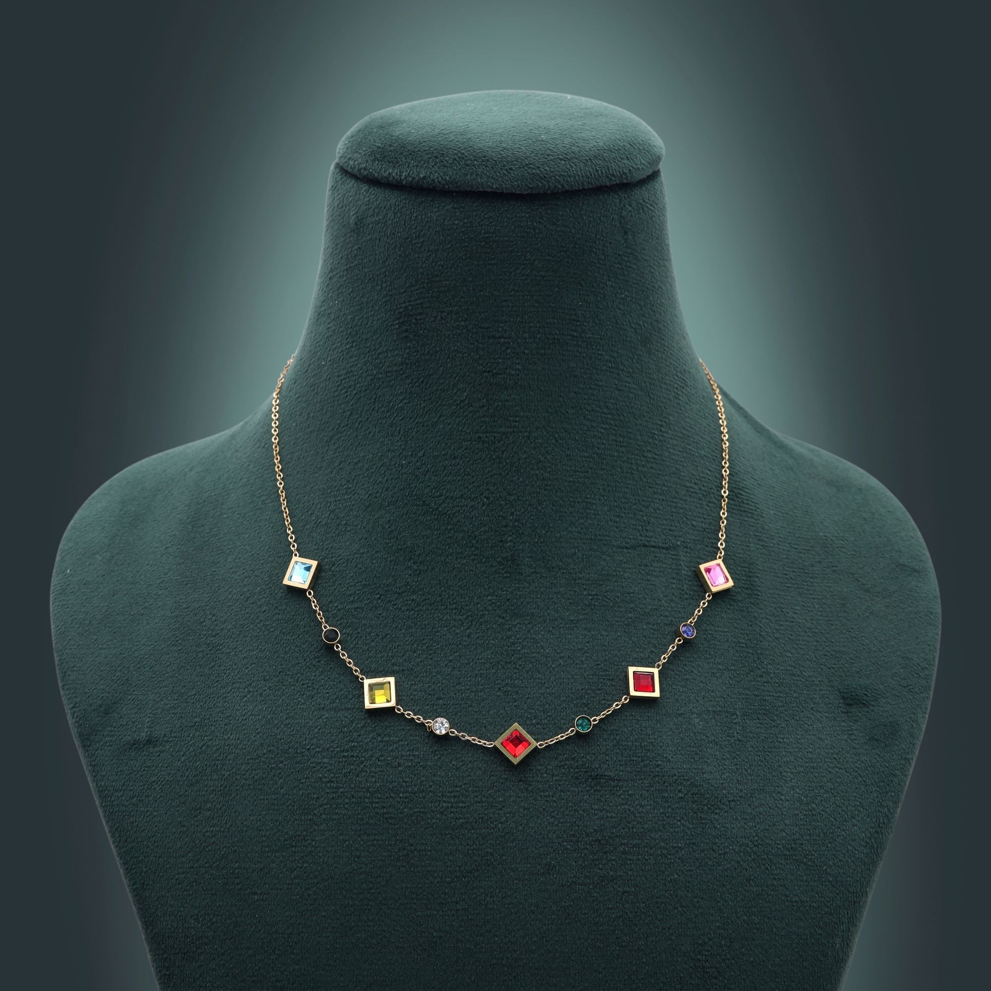 Multi Color Artistic Anti Tarnish Necklace