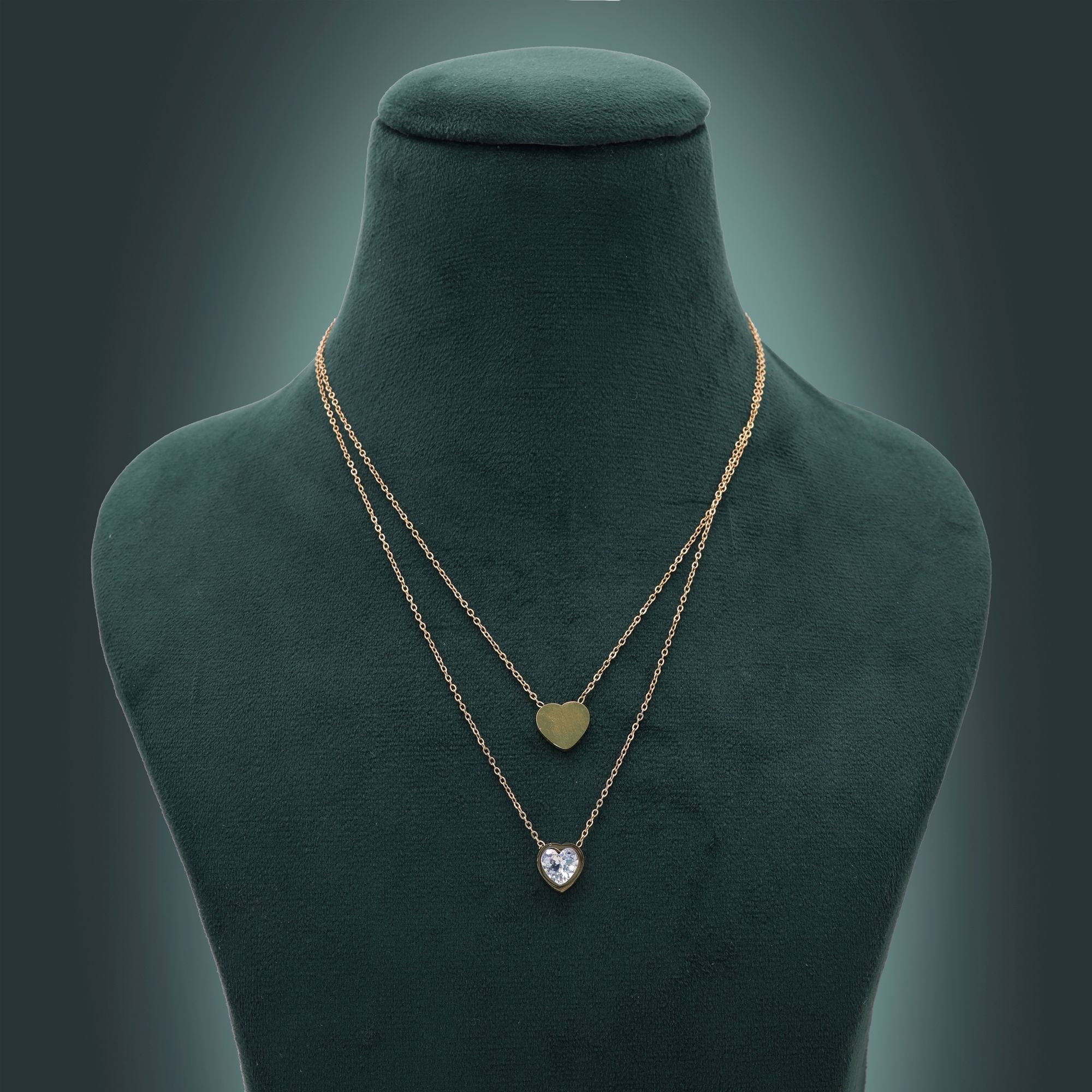Gold Color Heart Shape Anti Tarnish Necklace